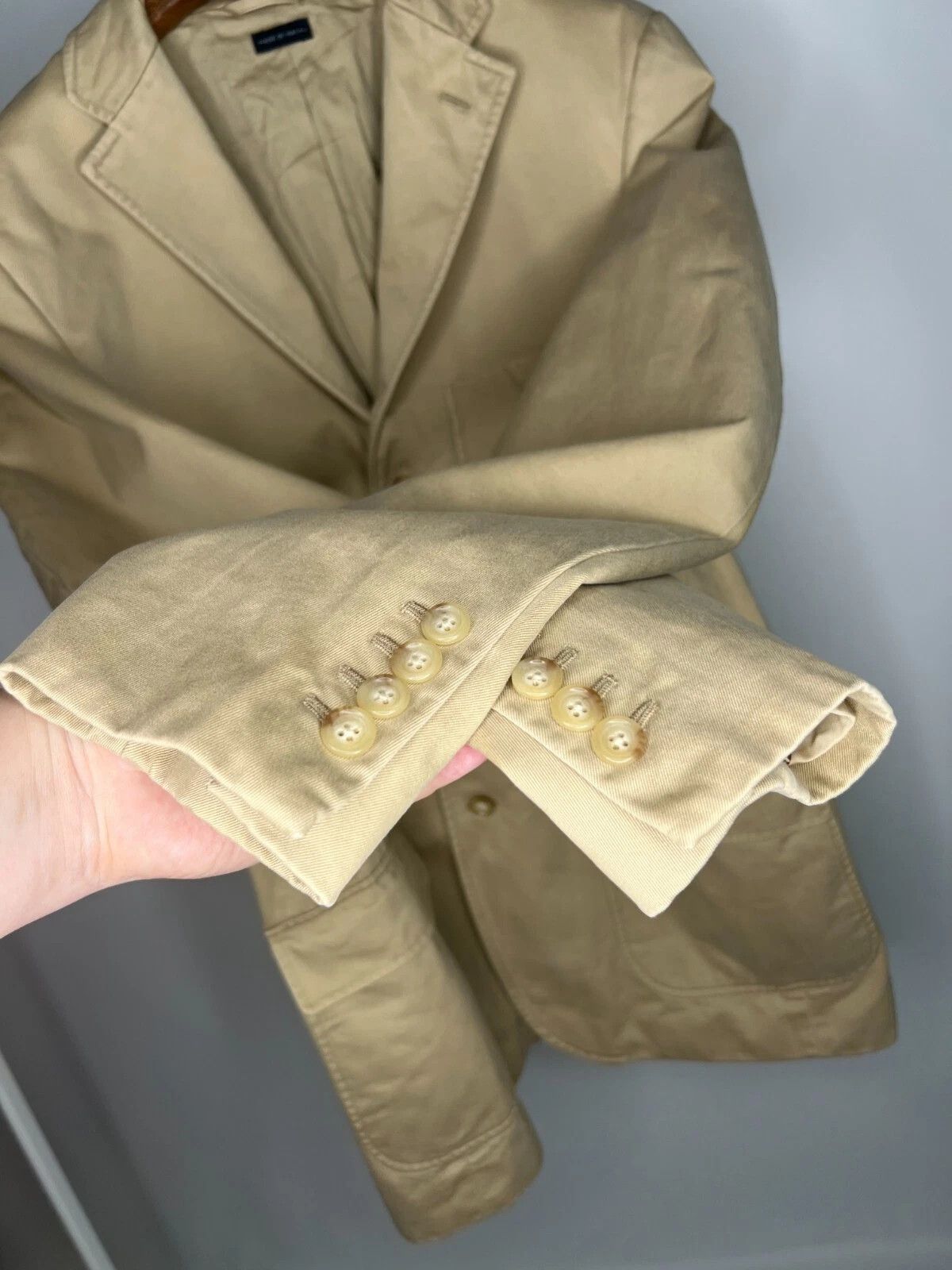 Polo Ralph Lauren Polo Ralph Lauren Beige Cotton 2 or 3 roll Blazer Size 42R - 10 Thumbnail