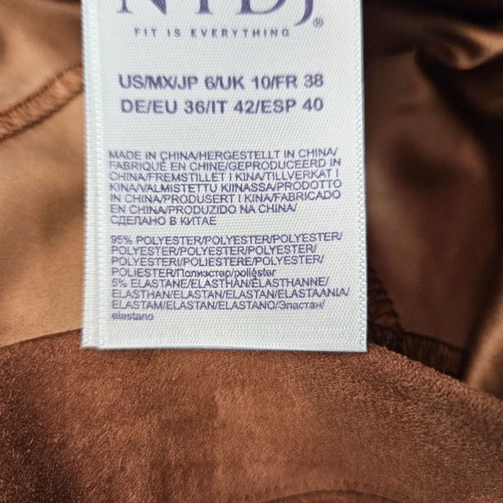 NYDJ NYDJ Womens Faux Suede Pull On Slim Bootcut Cropped Pants Sz 6 Brown Mid Rise Pul On Bootcut Cropped Pants Womens Brown NYDJ Size 28" / US 6 / IT 42 - 6 Thumbnail