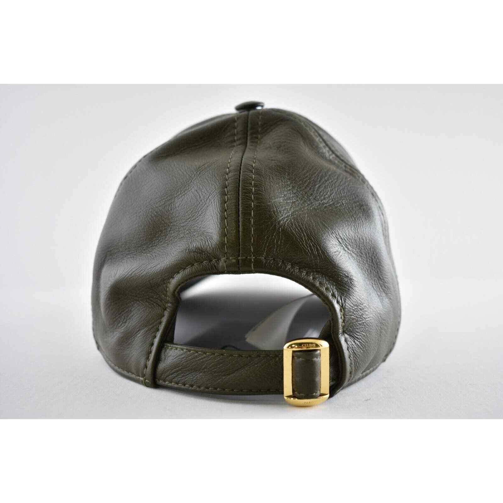 Celine Celine Paris Lamb Leather White Baseball Cap Hat L Large Size ONE SIZE - 8 Thumbnail