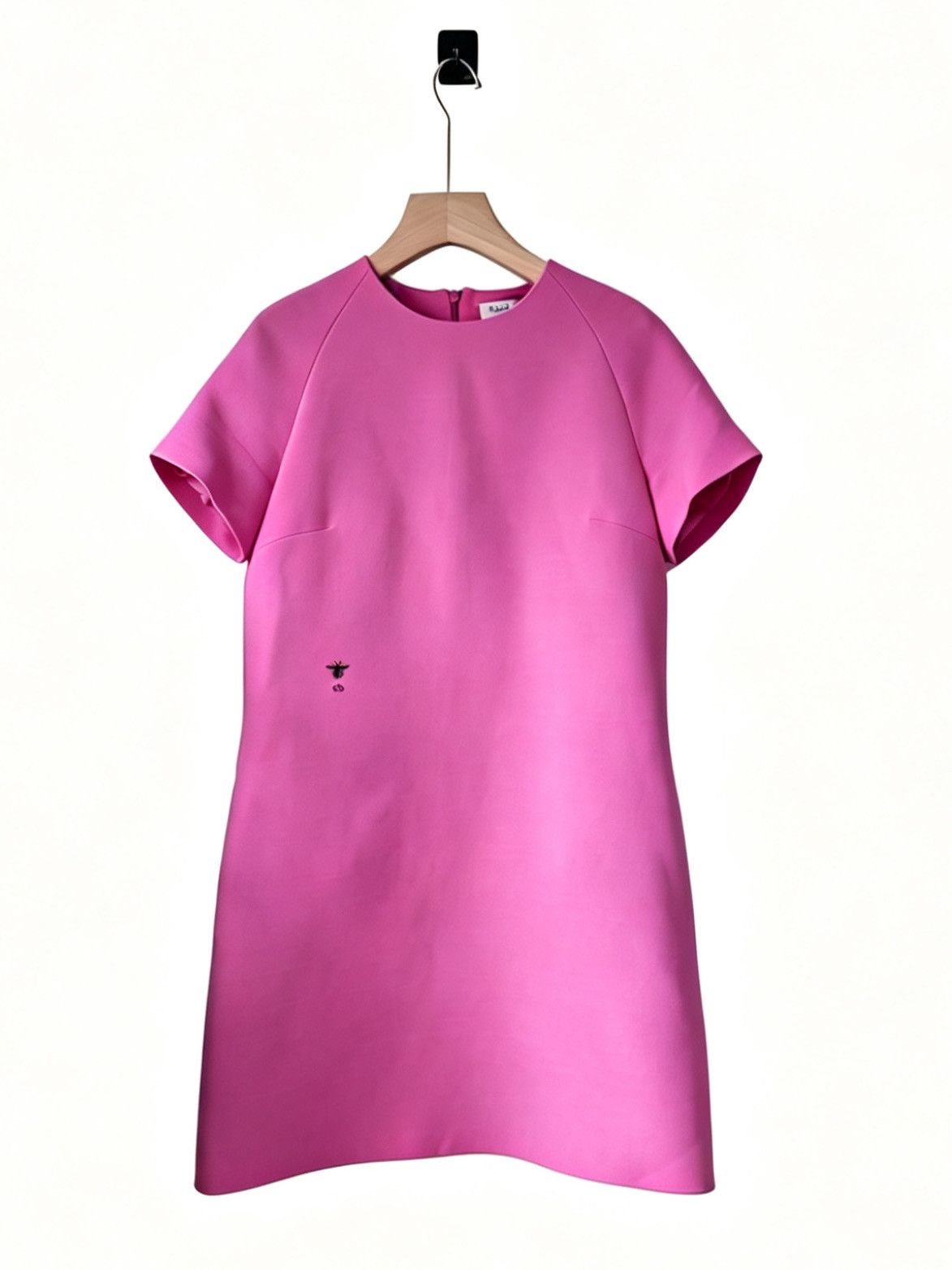 Dior Dior Pink Bee Embroidered Mini Dress Size FR 38 Size S / US 4 / IT 40 - 1 Thumbnail