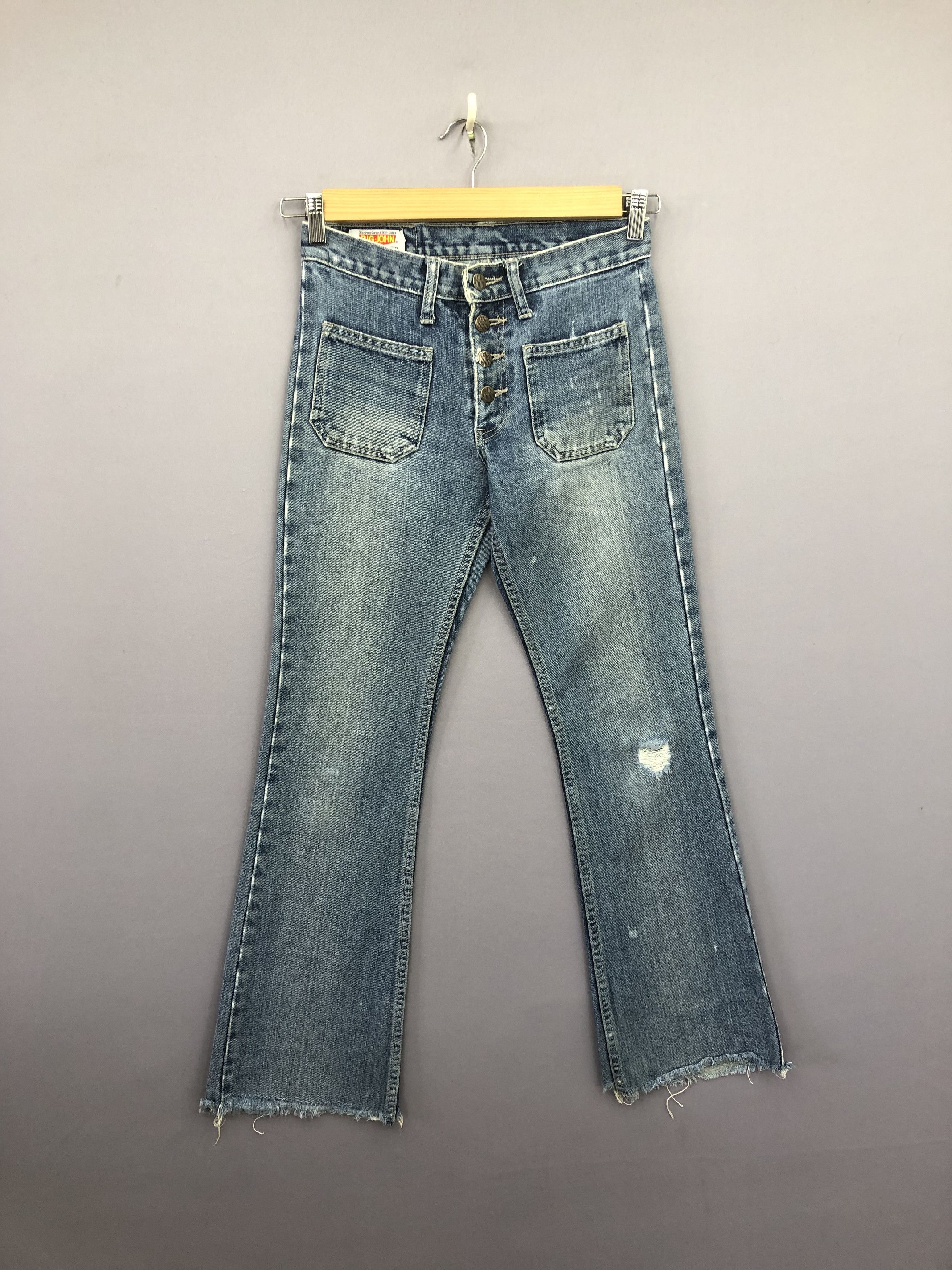 Big John Vintage Big John Flare Distressed Bush Pants Jeans Denim Size 28" / US 6 / IT 42 - 1 Thumbnail