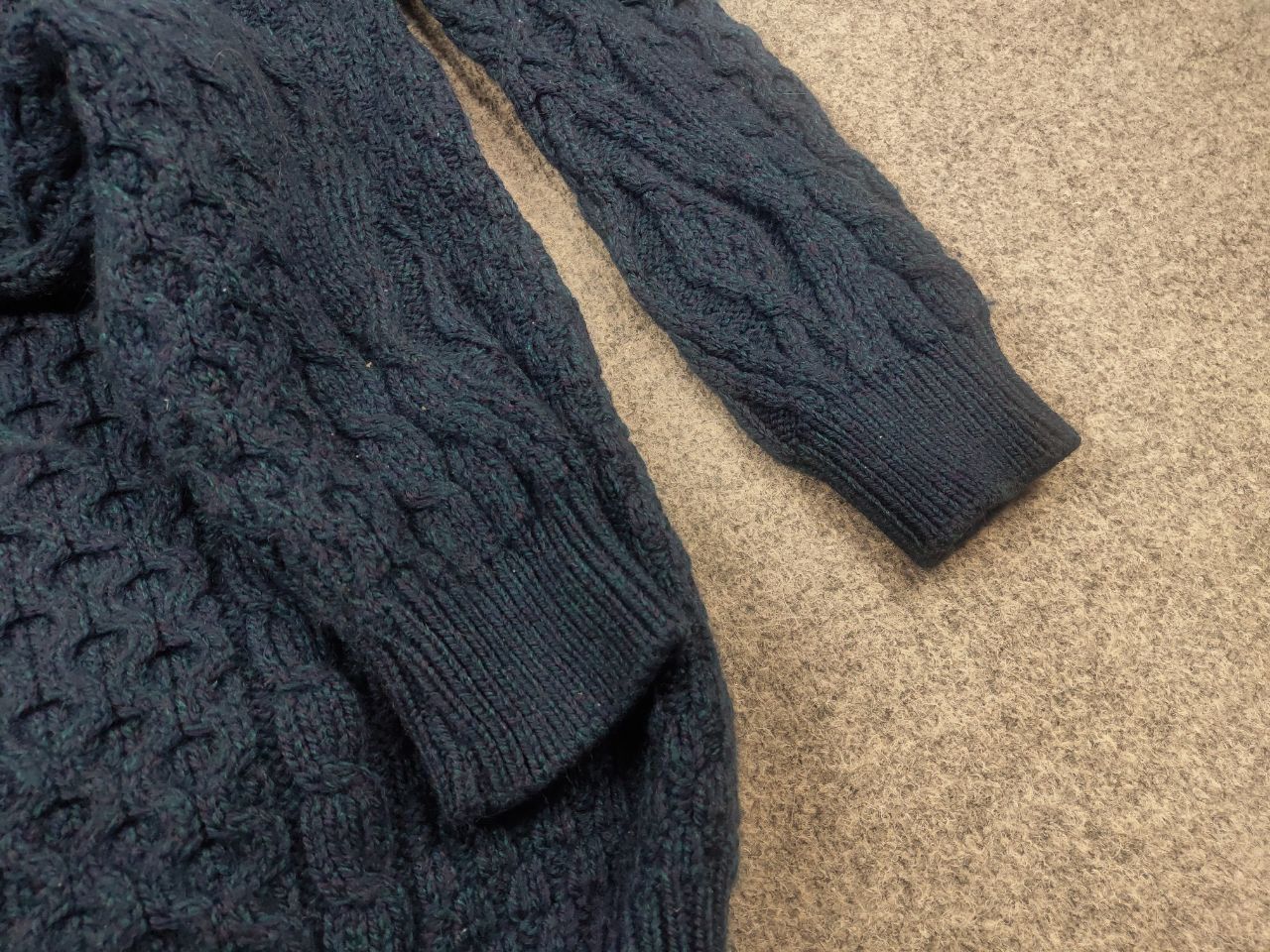 Carraig Donn Vintage Carraig Donn cable Blue Fisherman Sweater Button Size US L / EU 52-54 / 3 - 7 Thumbnail