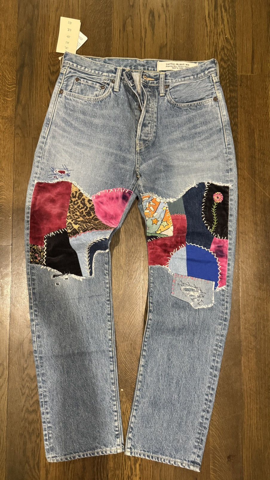 Kapital × Kapital Kountry Kapital Kountry Embroidered Patchwork Jeans K2109LP009 Size US 32 / EU 48 - 1 Thumbnail
