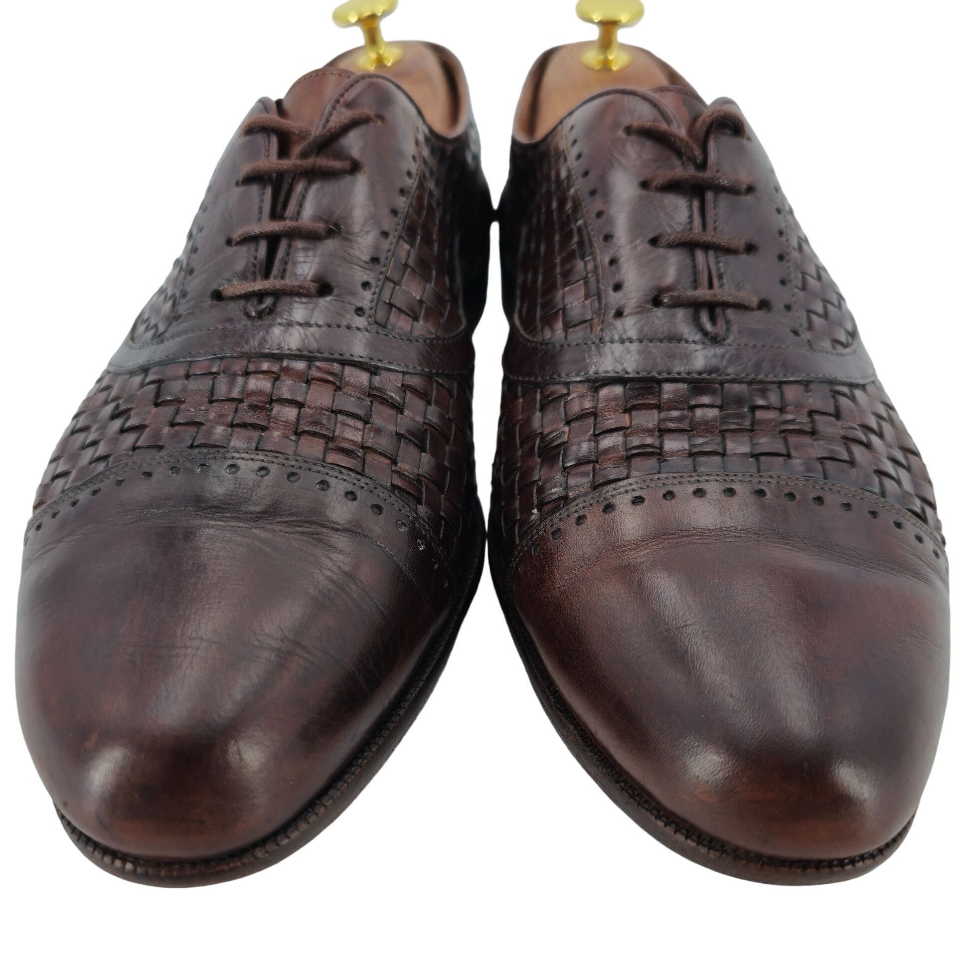 Bragano × Cole Haan Bragano Cole Haan Woven Leather Oxfords Brown Italy Mens 9.5 Size US 9.5 / EU 42-43 - 9 Thumbnail