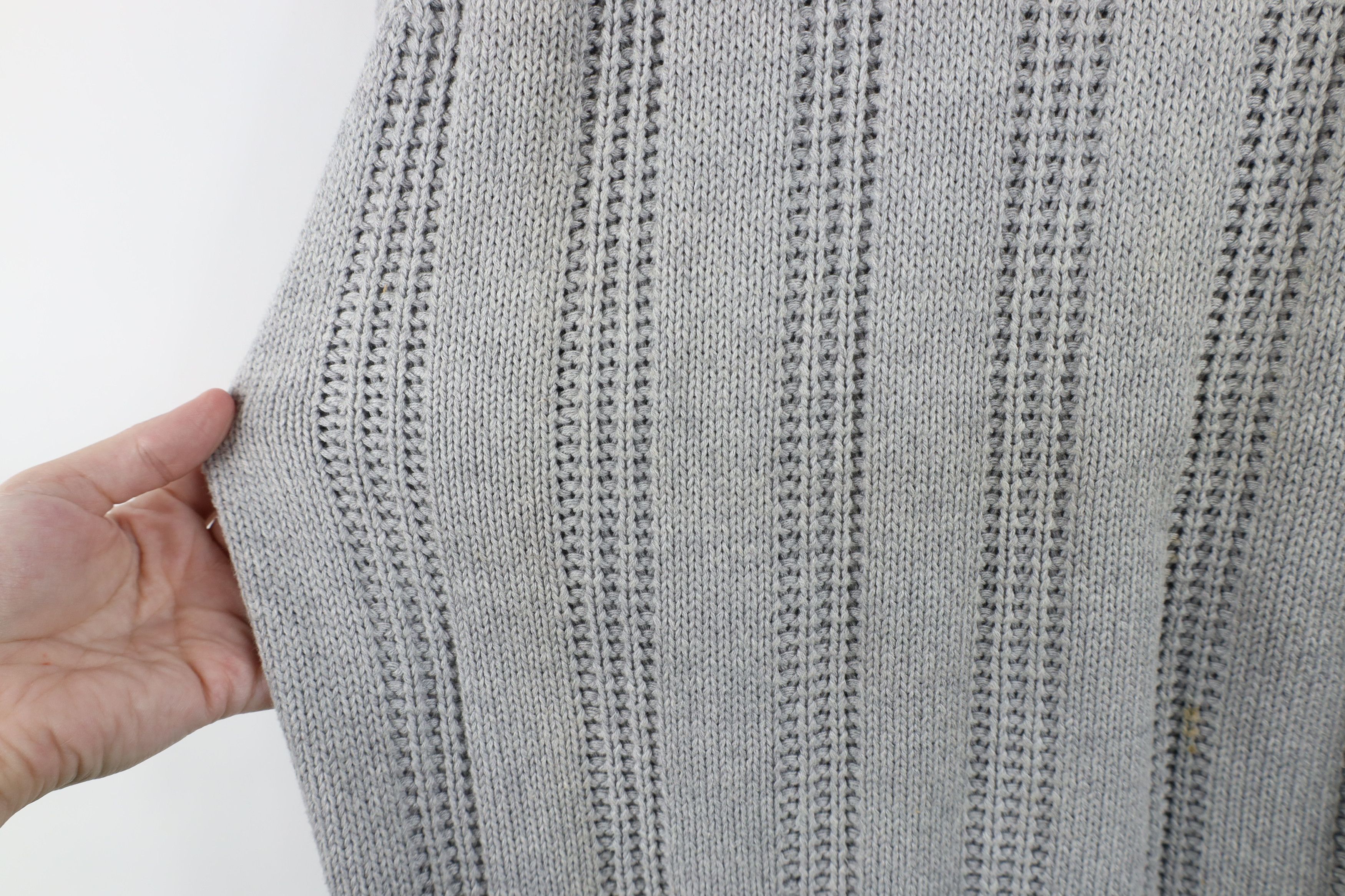 Vintage Vintage 90s Streetwear Blank Cotton Ribbed Knit Sweater Size US M / EU 48-50 / 2 - 5 Thumbnail