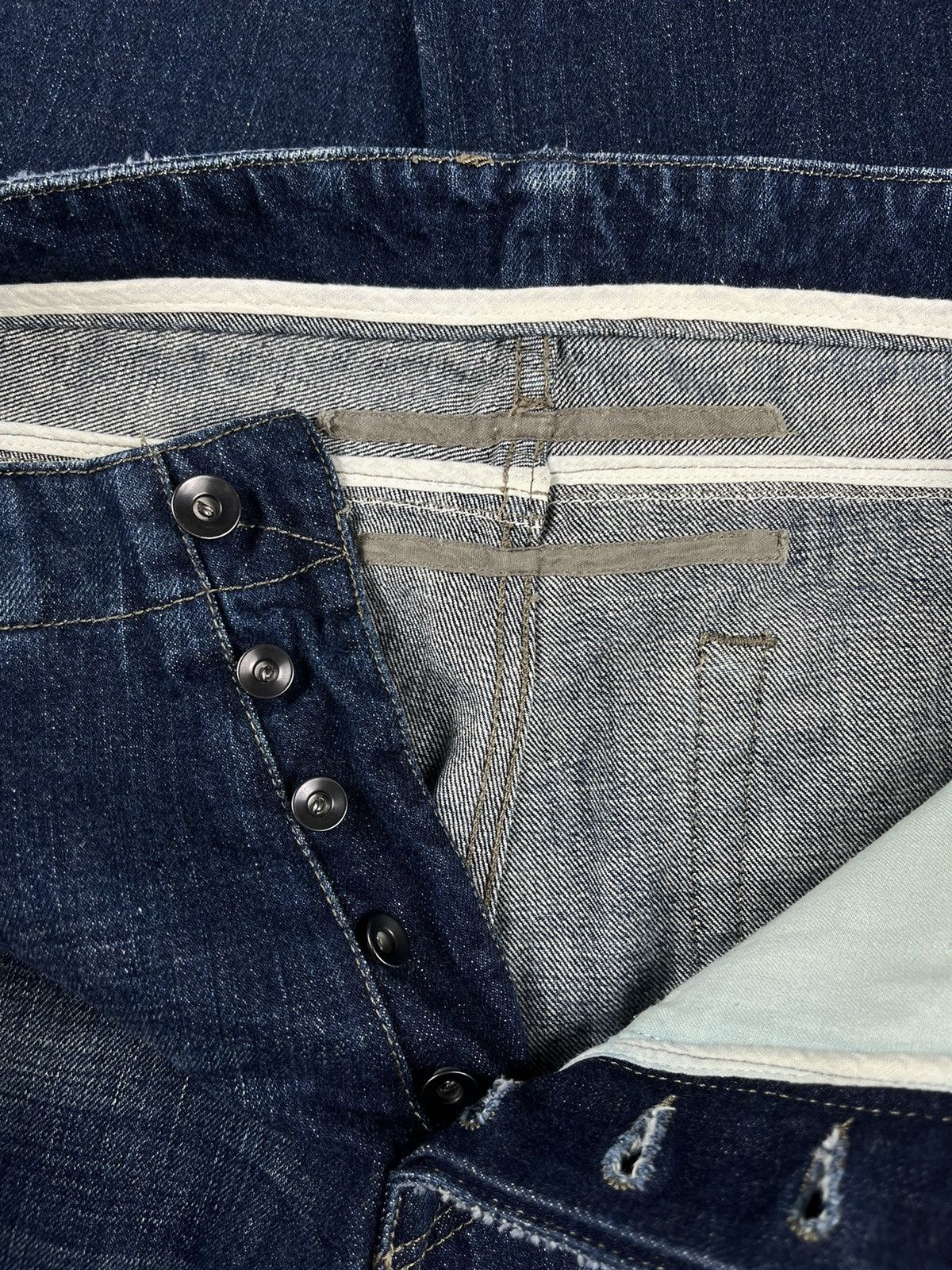 Rick Owens × Rick Owens Drkshdw FW06 Rick Owens Dustulator Wide Leg Distressed Denim Jeans Size US 30 / EU 46 - 6 Thumbnail
