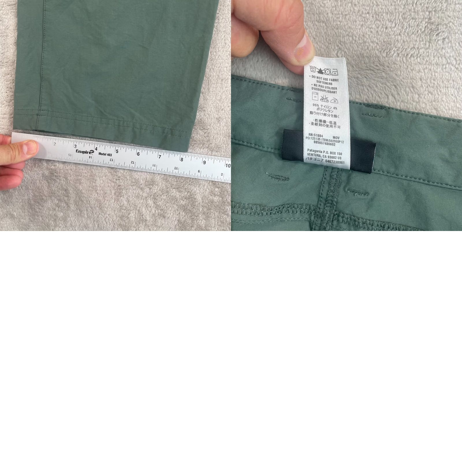 Patagonia Patagonia Rock Craft Pants Men 34x33 Green Nylon Spandex Stretch DWR UPF40 Zip Pockets Khakis Size US 34 / EU 50 - 8 Thumbnail