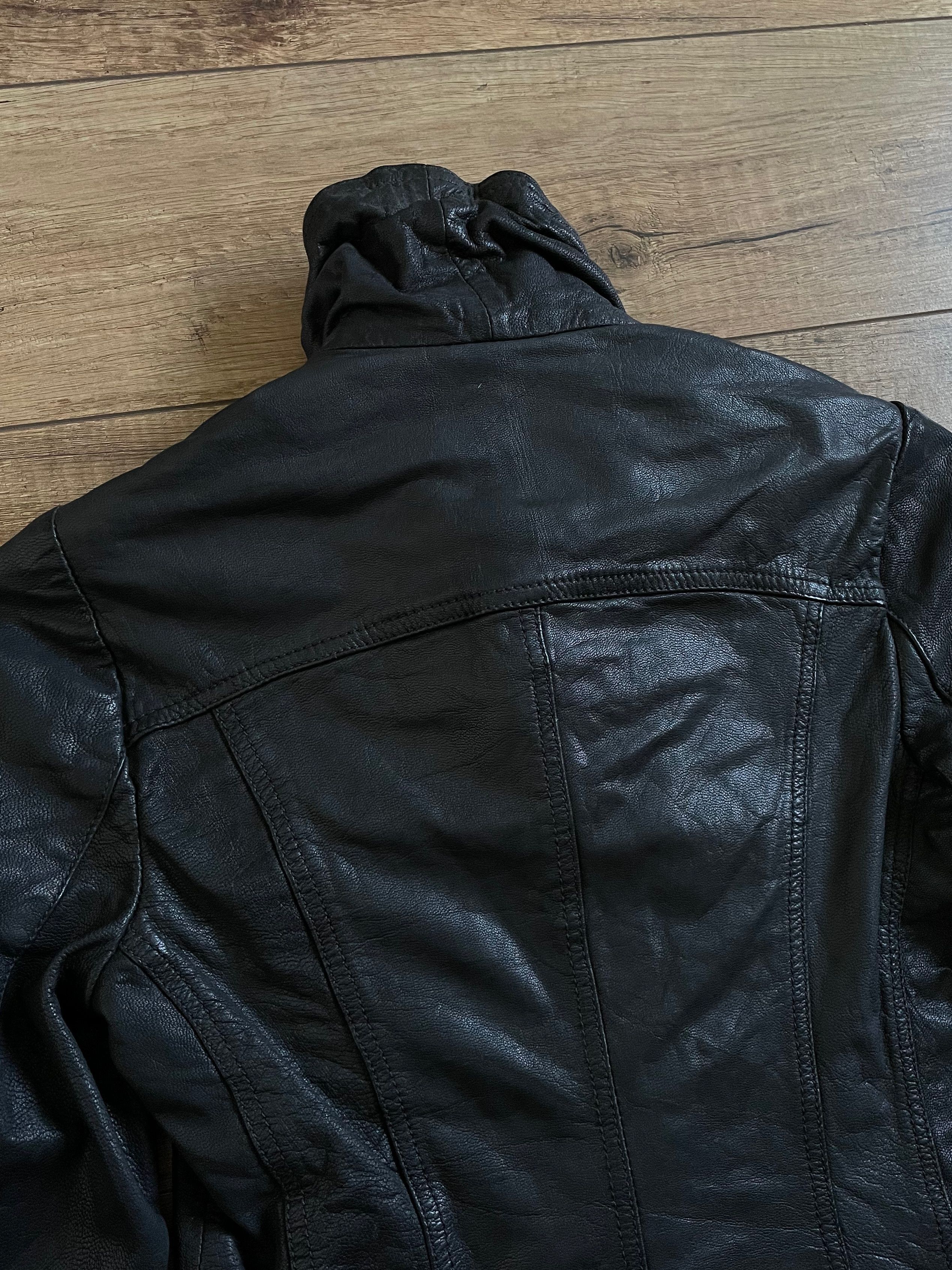 Allsaints AllSaints Black Belvedere Leather B 3 Bomber Style Jacket Size S / US 4 / IT 40 - 11 Thumbnail