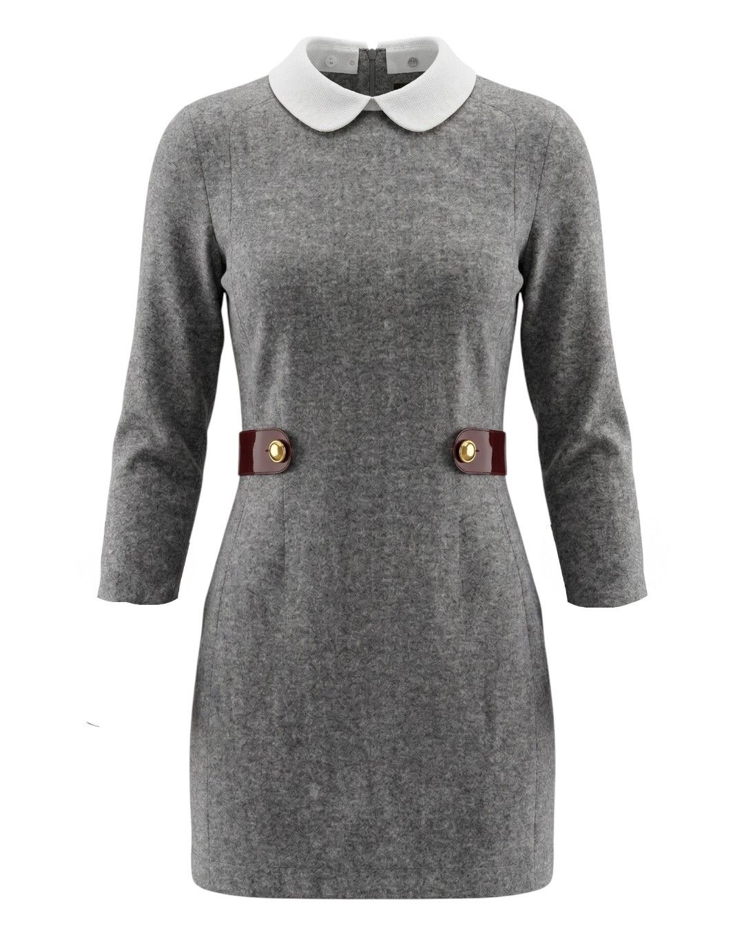 Dsquared2 F/W 2014 WOOL MINI DRESS Size XS / US 0-2 / IT 36-38 - 2 Thumbnail