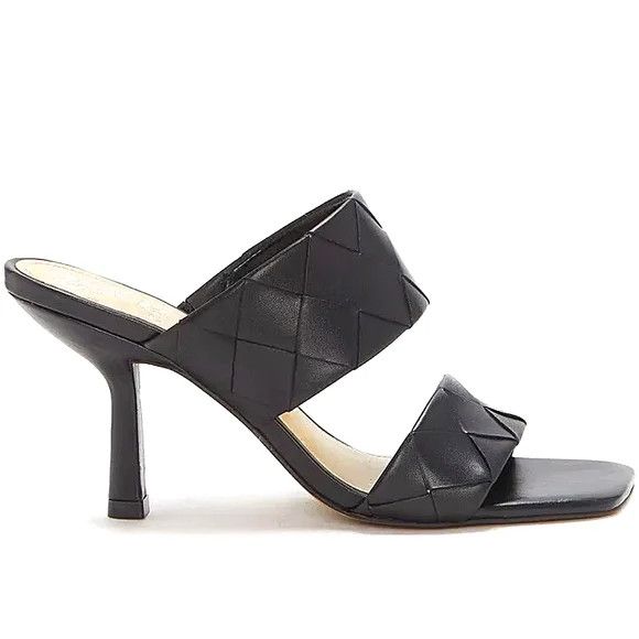 Vince Camuto Candiala Leather Heeled Slides Size US 9.5 / IT 39.5 - 2 Thumbnail