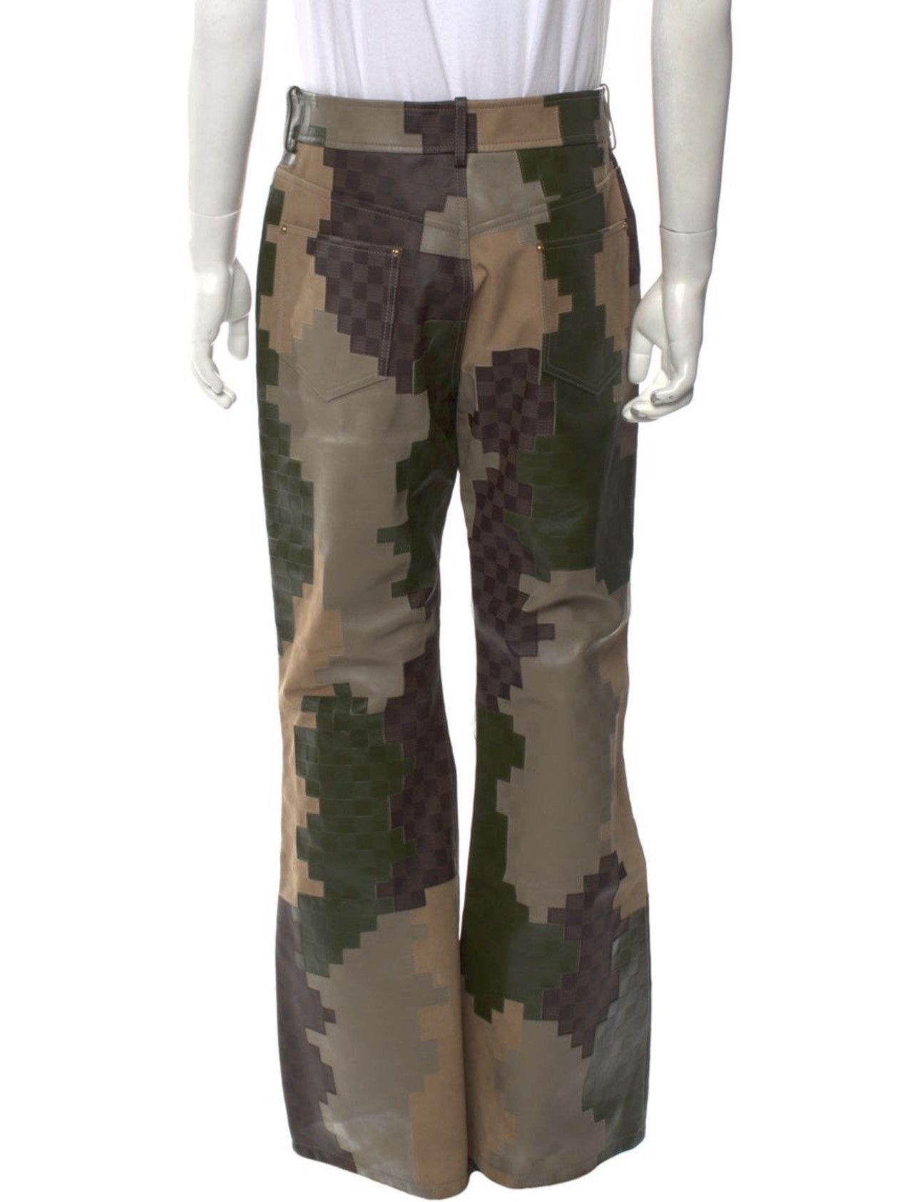 Louis Vuitton Louis Vuitton Damoflage Leather Pants 2024 Size US 38 / EU 54 - 2 Thumbnail