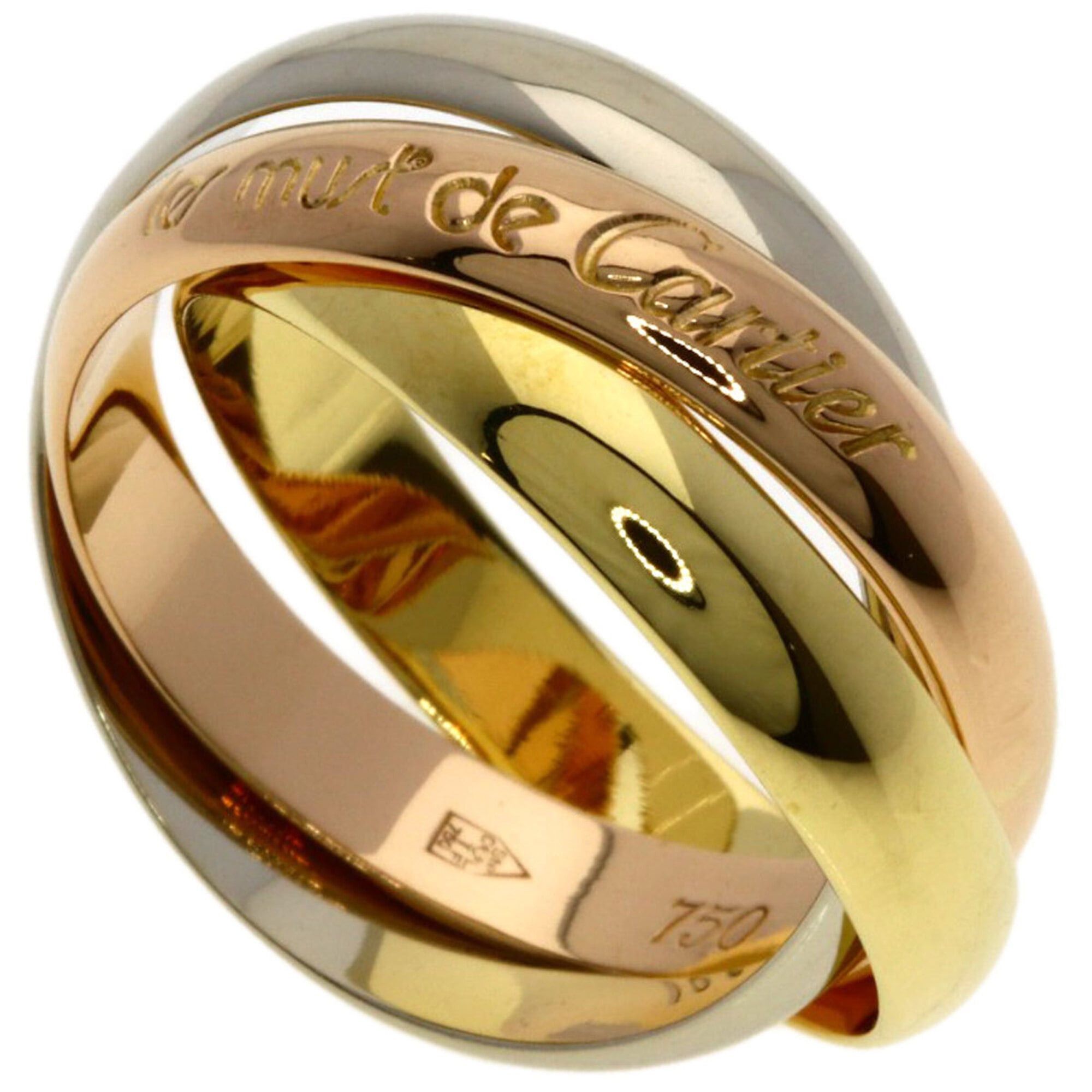 Cartier Cartier Trinity #51 Ring - 18K Yellow Gold/18K White Pink Gold Women's CARTIER Size ONE SIZE - 1 Thumbnail