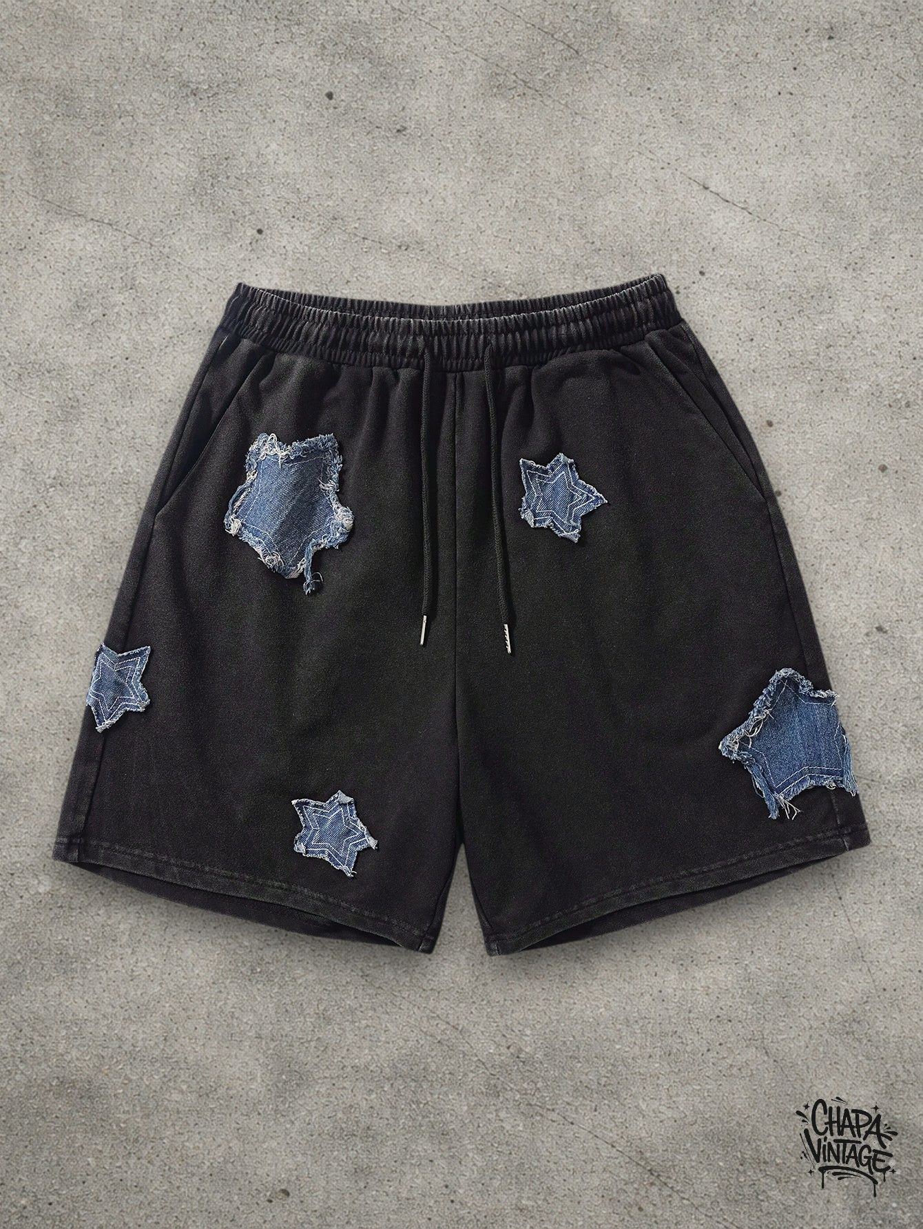Japanese Brand Distressed patch shorts Size US 32 / EU 48 - 1 Thumbnail