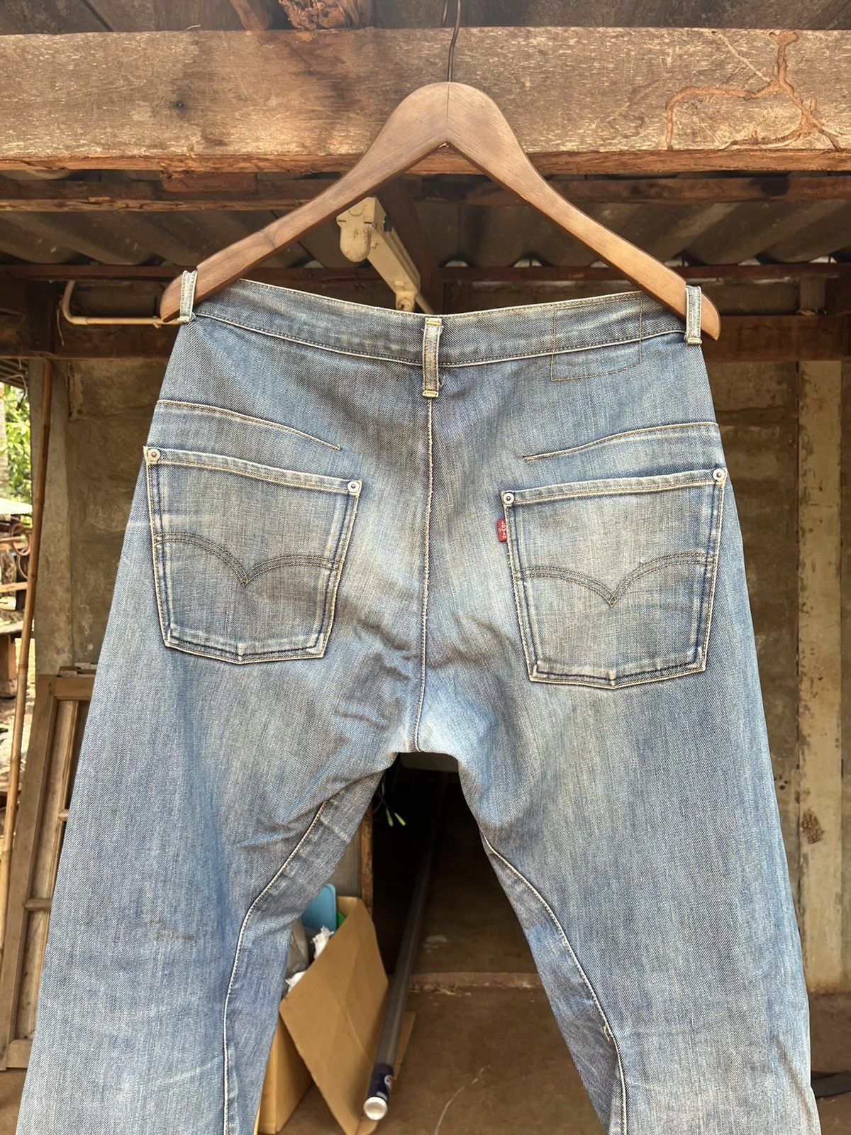 Vintage Thrashed faded Levi's Engineered grunge Distressed Size US 33 - 7 Thumbnail