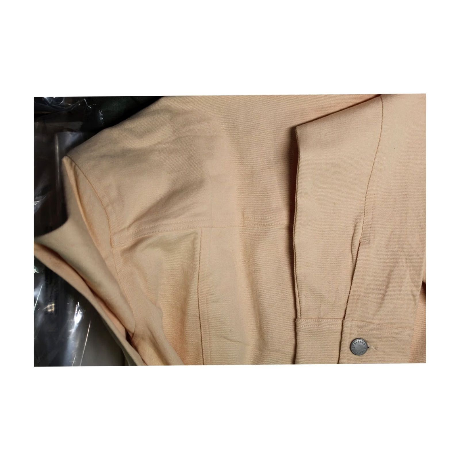 AVEC LES FILLES Avec Les Filles Womens Trucker Cropped Jacket ltbeige 2 Size XS / US 0-2 / IT 36-38 - 4 Thumbnail
