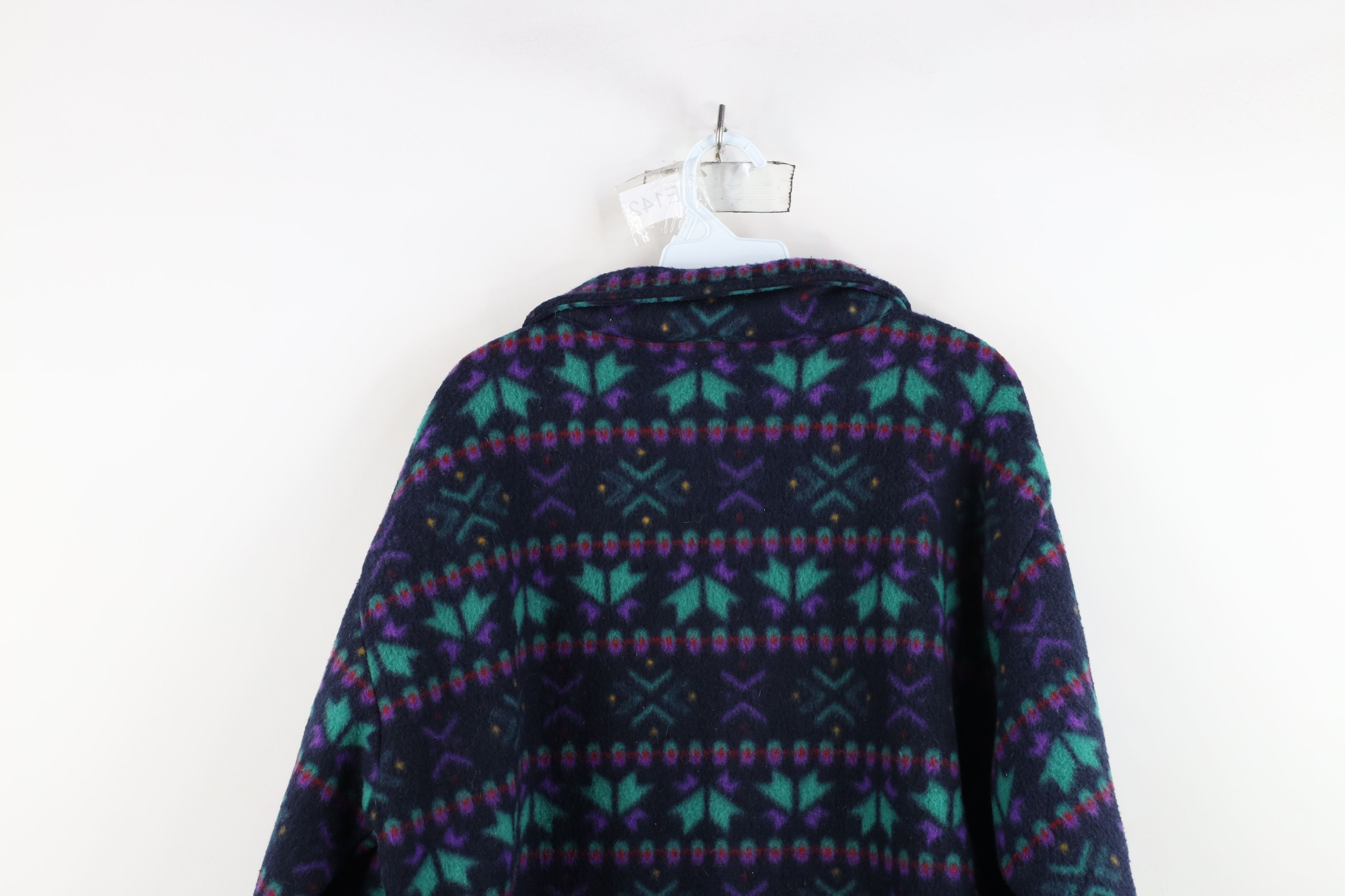 Vintage Vintage 90s Fair Isle Half Zip Fleece Pullover Sweater Size 3XL / US 20-22 - 8 Thumbnail