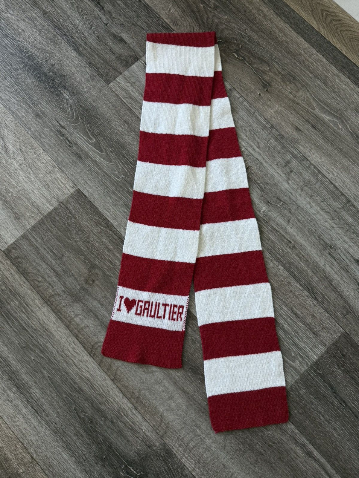 Jean Paul Gaultier Jan Paul Gaultier Scarf I LOVE GAULTIER Color Red And White Size ONE SIZE - 2 Thumbnail