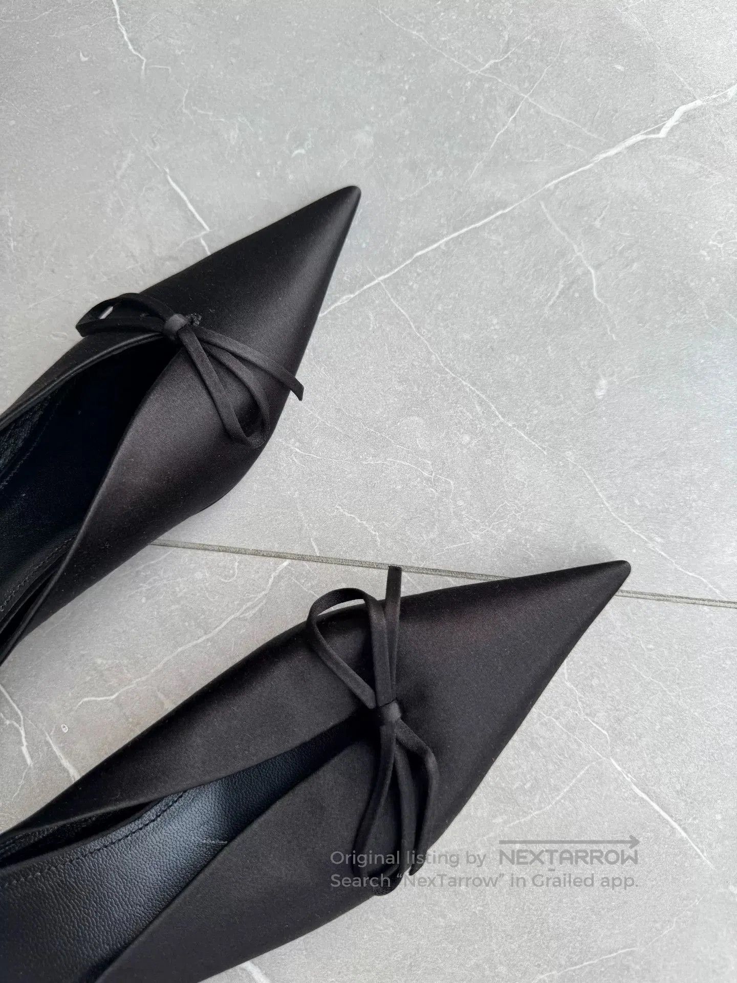 Balenciaga Balenciaga Black Satin Knife Pointed Heels. Size US 6 / IT 36 - 4 Thumbnail
