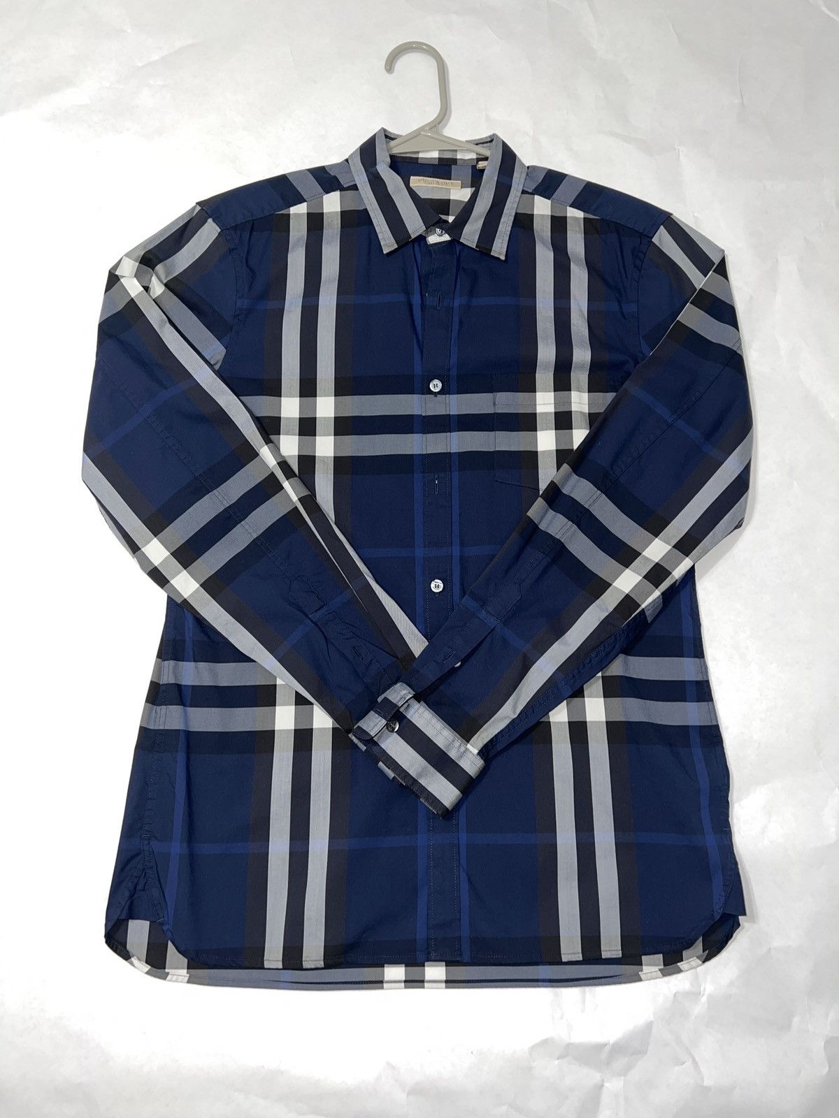 Burberry Burberry Long Sleeve Dress Shirt Blue - Size Medium Size US M / EU 48-50 / 2 - 1 Thumbnail