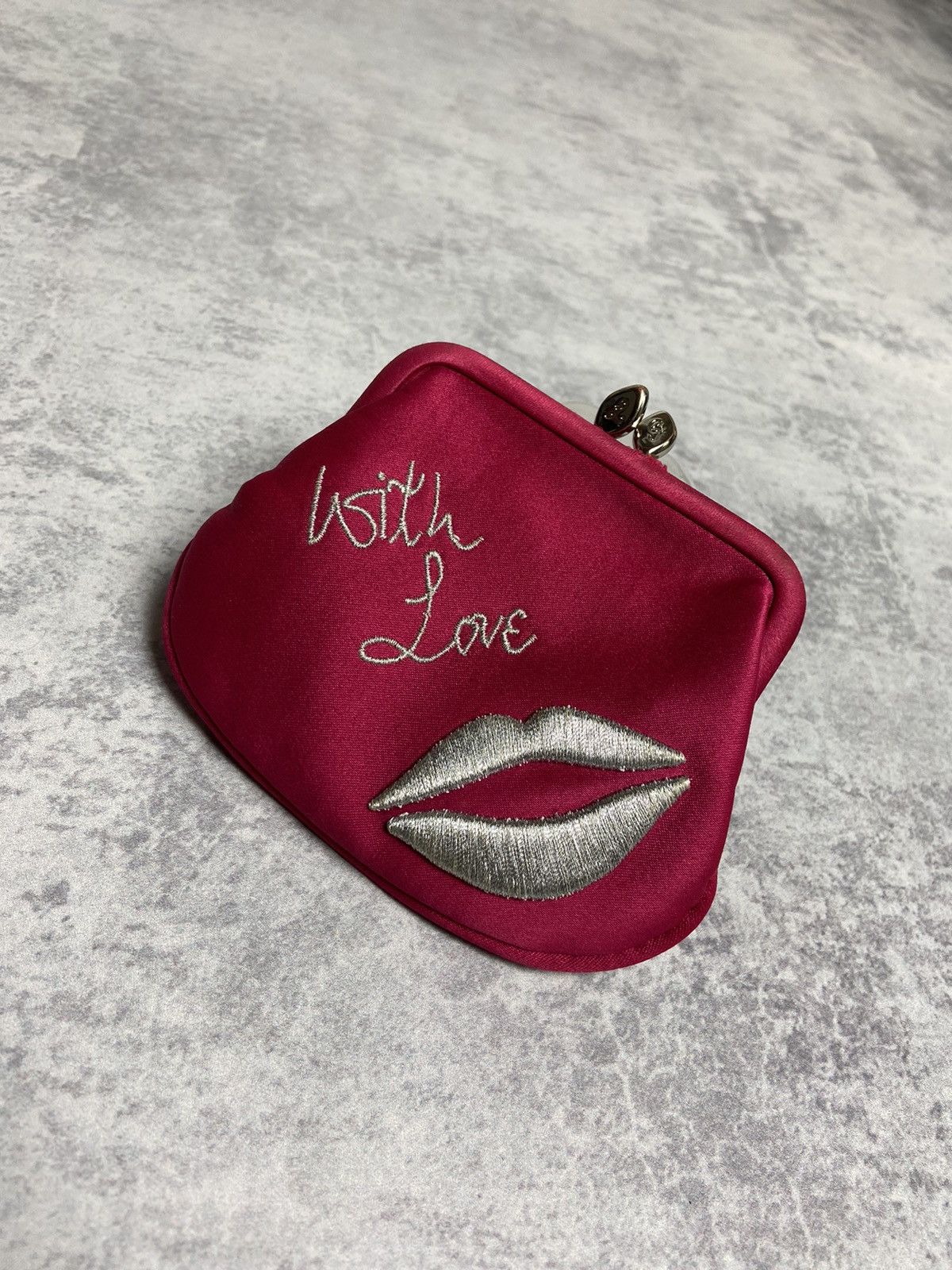 Archival Clothing x Avant Garde Lulu Guinness With Love Mini Y2K Coin Purse Wallet in Pink, Men's