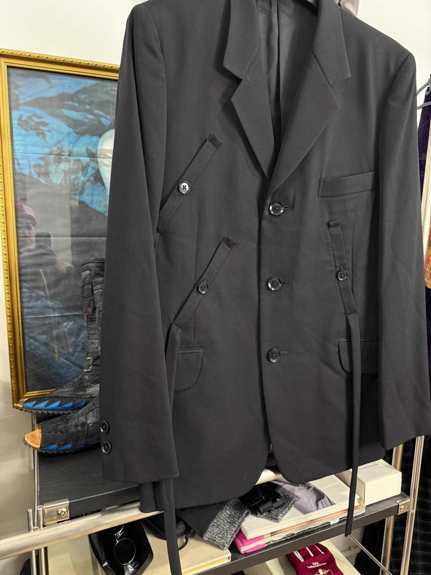 Yohji Yamamoto Yohji Yamamoto Pour Homme Tie Waist Suit Jacket K20 Size US M / EU 48-50 / 2 - 3 Thumbnail