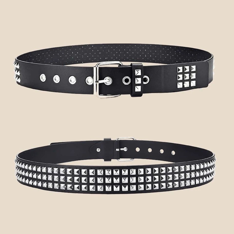 Other Belt Metal Pyramid Belt Men And Women Punk Size ONE SIZE - 3 Thumbnail