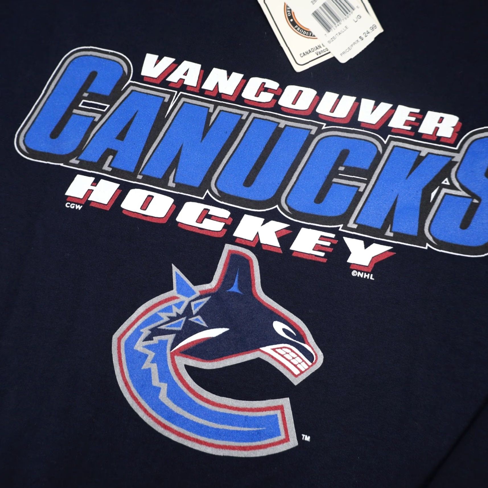 NHL VINTAGE 90s NWT Starter Vancouver Canucks Mens Large Hockey Graphic Sweatshirt Size US L / EU 52-54 / 3 - 5 Thumbnail