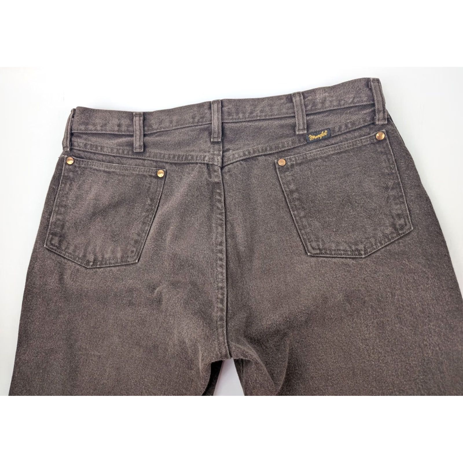 Wrangler VINTAGE Wrangler Cowboy Cut Brown Denim Jeans 35x32 Western Rodeo Made in USA 13MWZKL Cowboy Cut Men Jeans Brown 35x32 Denim USA Cowboy Size US 35 - 2 Thumbnail