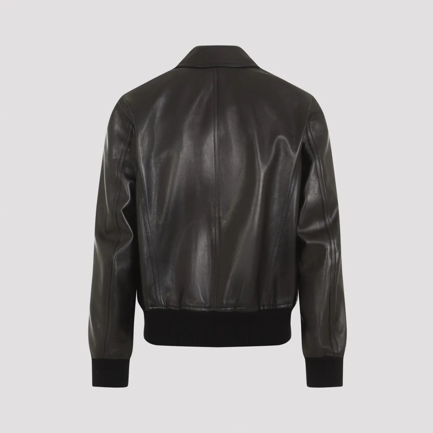 o1w1db10425 LBB004 Leather Jacket in Black