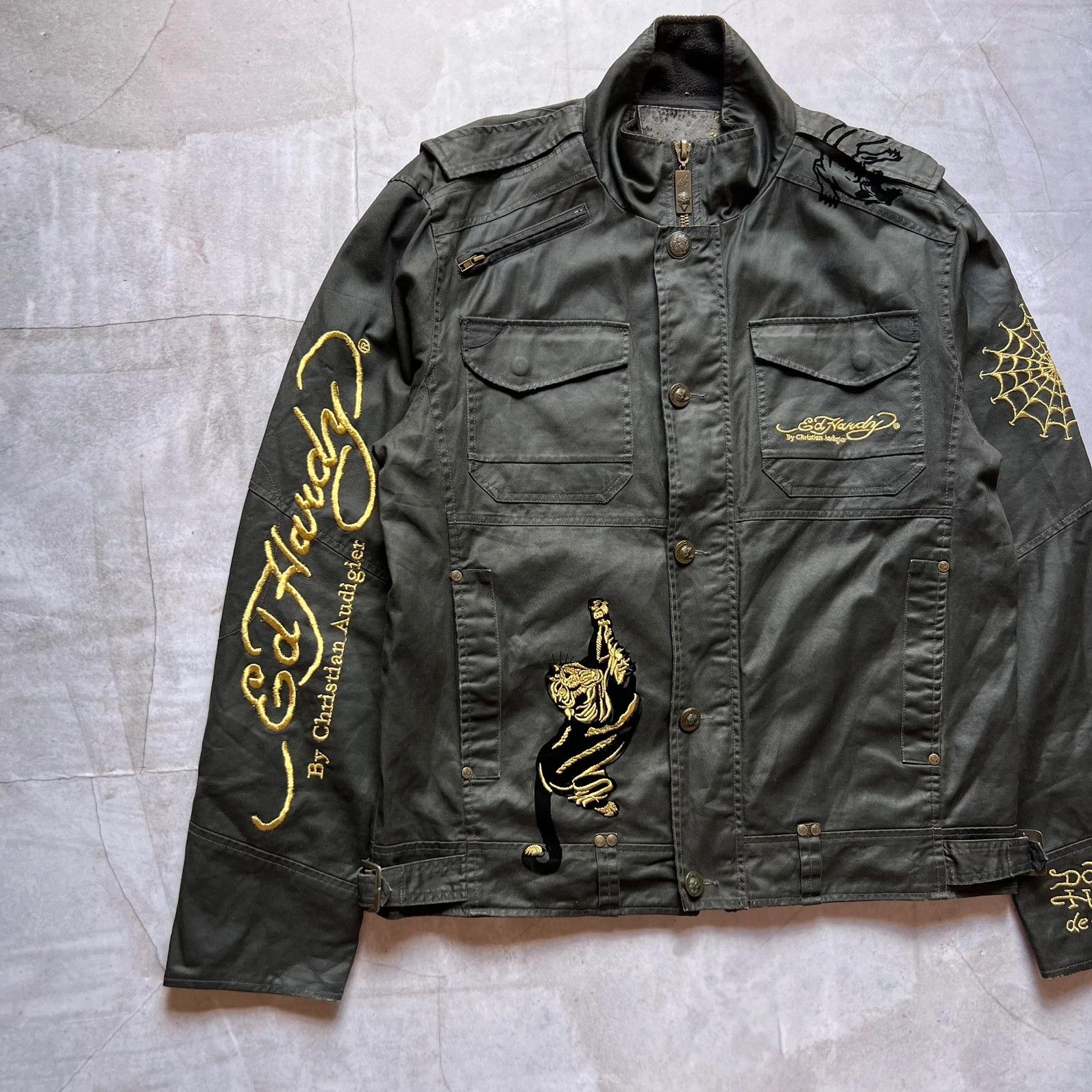 Hysteric Glamour vintage Ed Hardy by Christian Audiger jacket coat tiger Y2K Size US L / EU 52-54 / 3 - 3 Thumbnail
