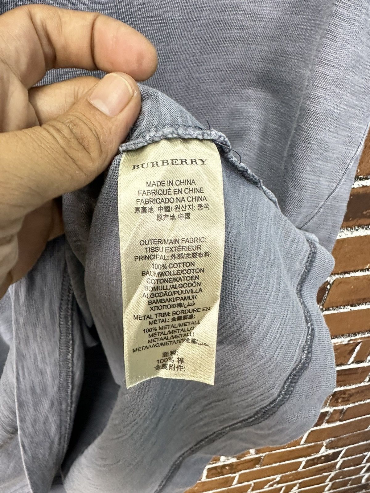 Burberry Burberry Brit Single Pocket TShirt A906 Size US L / EU 52-54 / 3 - 8 Thumbnail