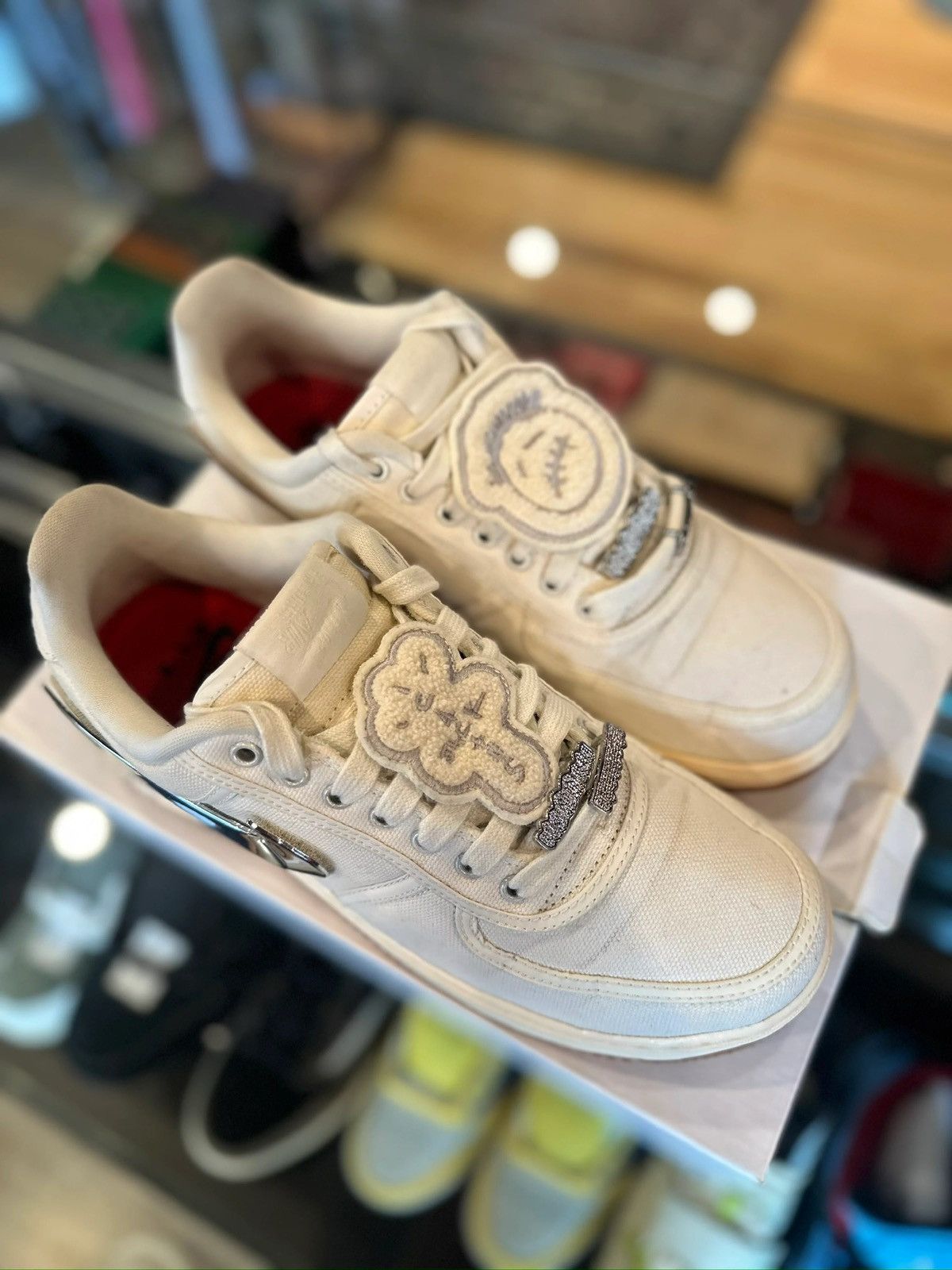 Nike × Travis Scott *EXTRAS* Air Force 1 Low Travis Scott Sail Clean Size 9.5 Size US 9.5 / EU 42-43 - 2 Thumbnail