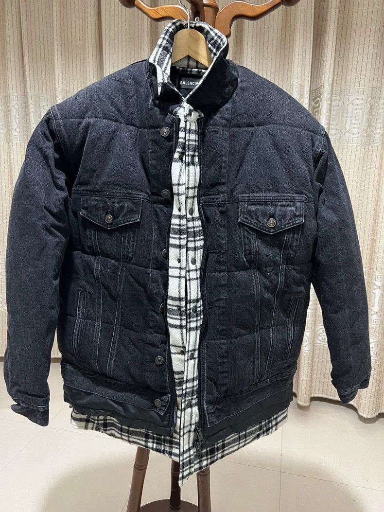 Balenciaga Balenciaga Triple-Layered Denim Jacket Cotton Coat Size US S / EU 44-46 / 1 - 1 Thumbnail