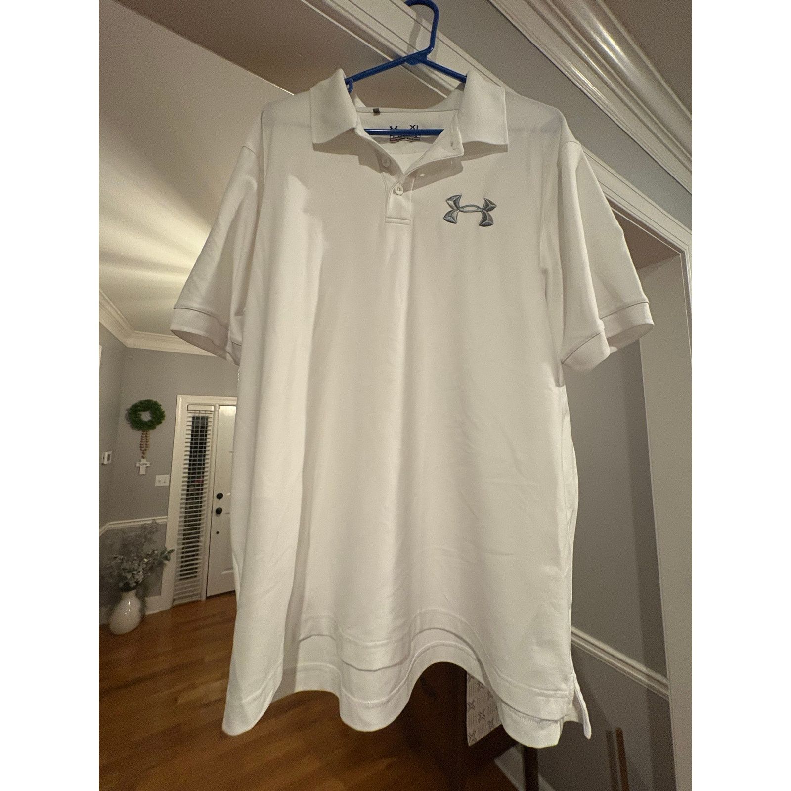 Under Armour Under Armour HeatGear Men’s White Polo Shirt – XL Regular Size US XL / EU 56 / 4 - 3 Thumbnail