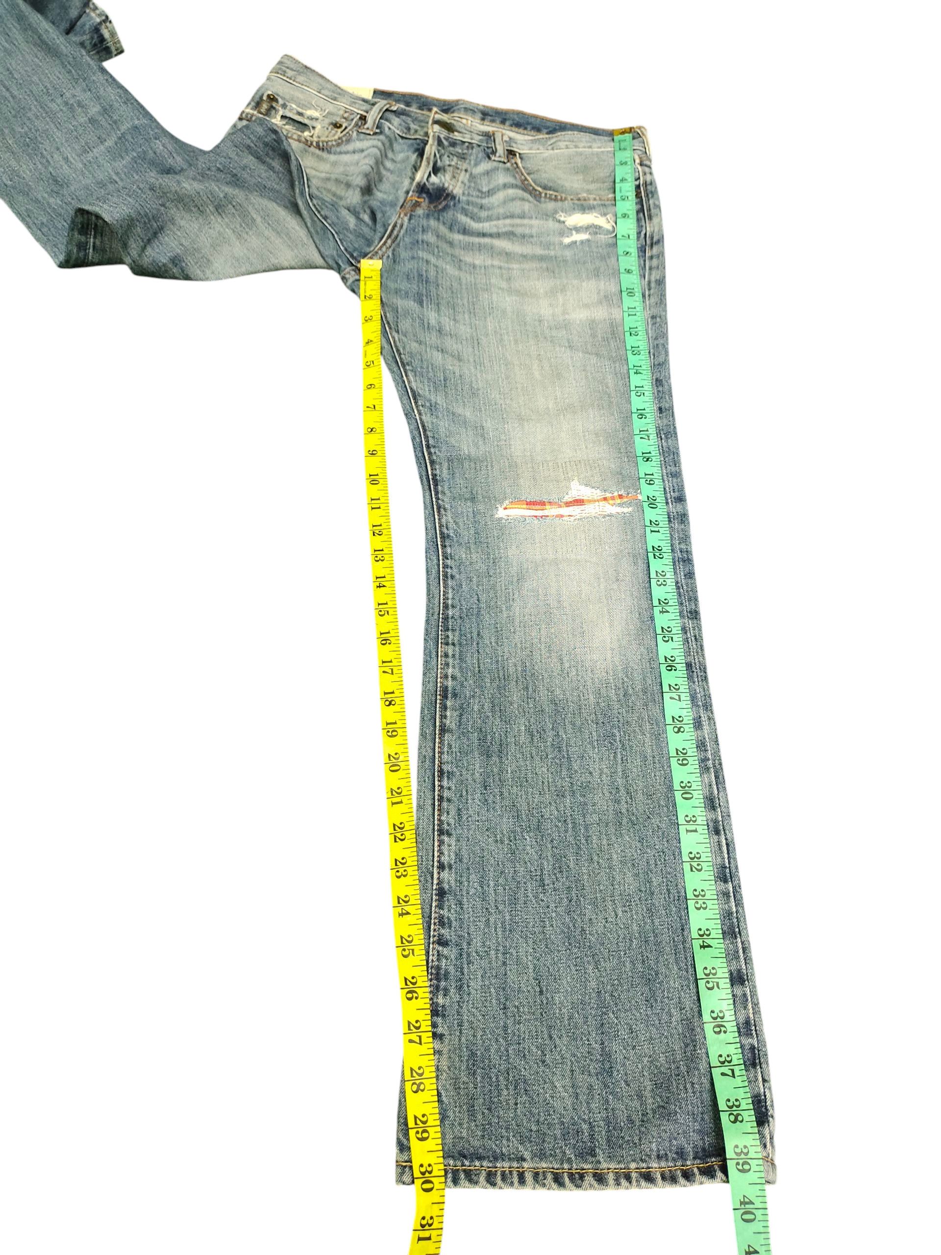 Abercrombie & Fitch Vintage Y2k Abercrombie & Fitch Clawmark Distress Jeans Size US 31 - 18 Thumbnail
