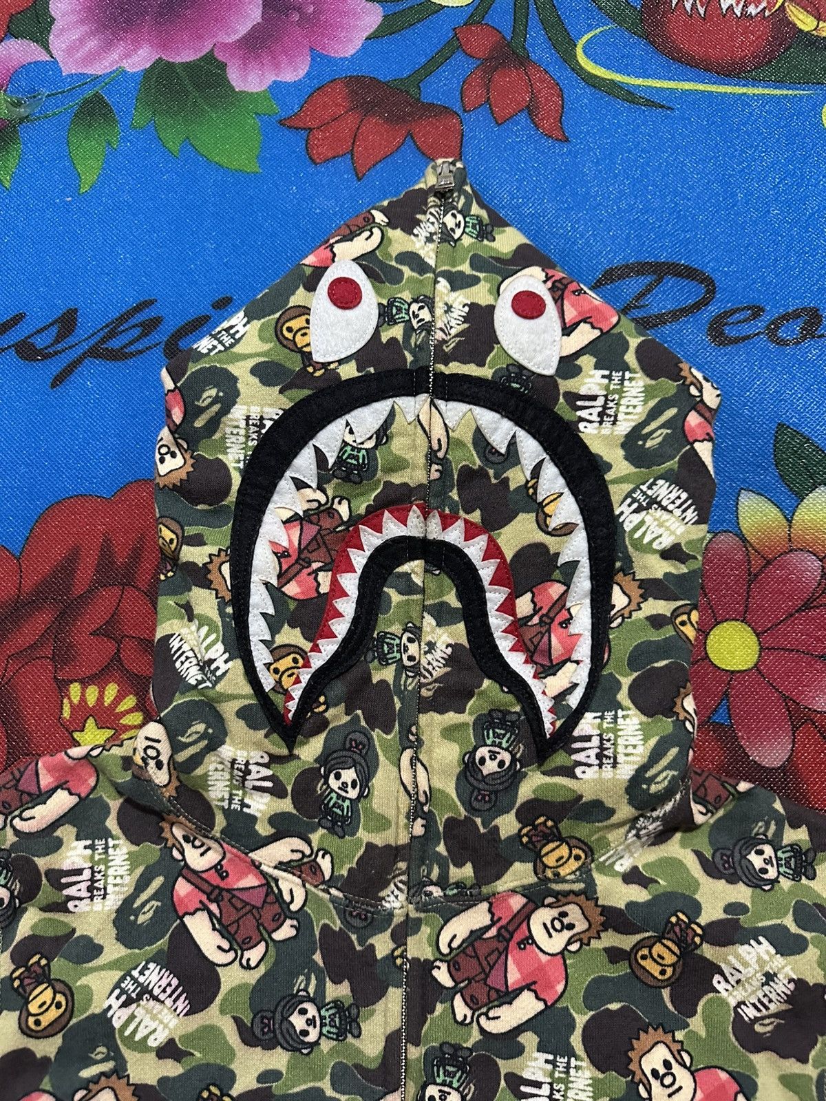 Bape Bape x Ralph Breaks the Internet Shark Full Zip Hoodie Size US S / EU 44-46 / 1 - 2 Thumbnail