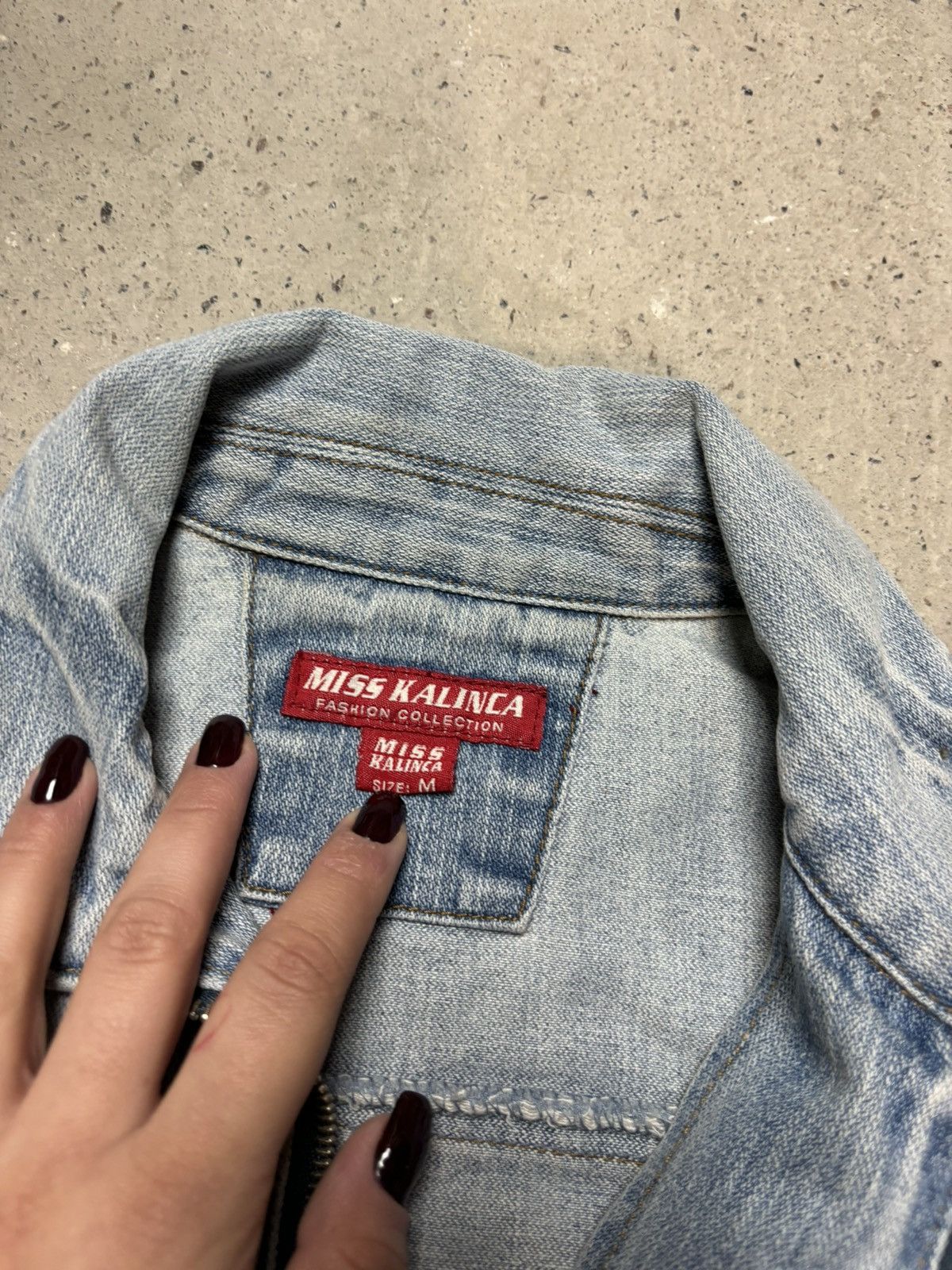 Japanese Brand × Vintage Vintage y2k miss kalinca multi pocket zip up jeans jacket Size M / US 6-8 / IT 42-44 - 4 Thumbnail