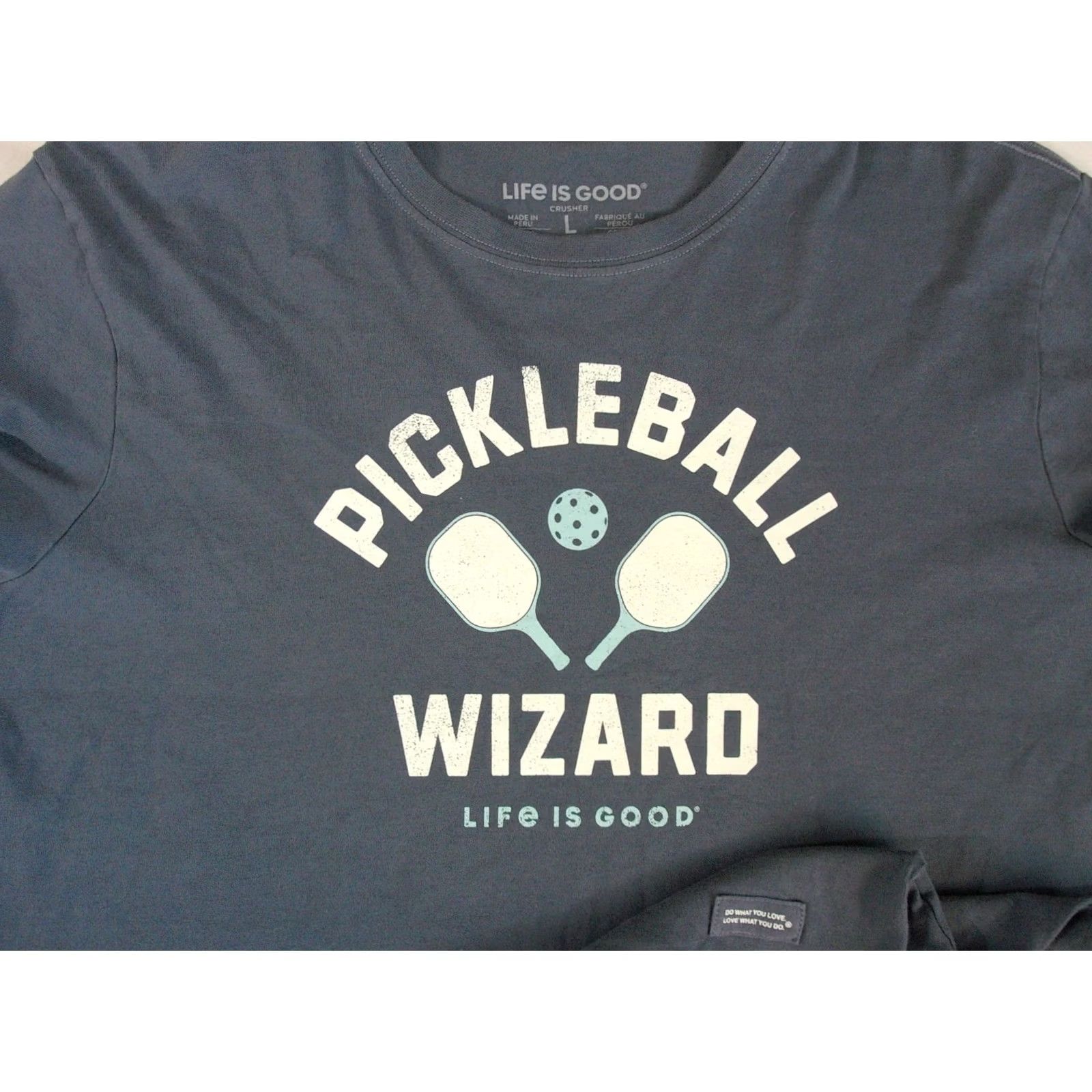Life is Good Life is Good Crusher Tee Shirt Life is Good Pickleball Wizard Men Large Blue Graphic 2020s Mens Shirts Crew Neck Short Sleeve Cotton Vintage: No Size US L / EU 52-54 / 3 - 3 Thumbnail