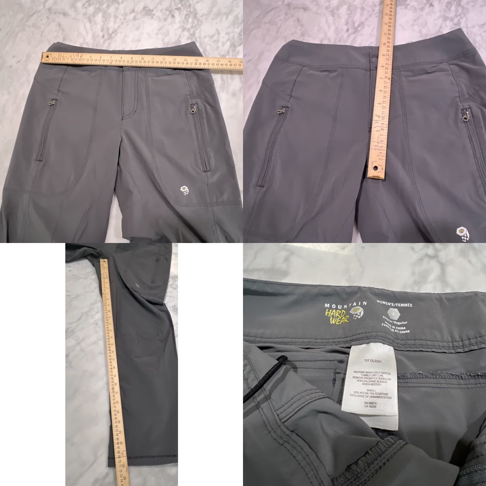 Mountain Hardwear Mountain Hardwear Pants Womens 8 Grey Outdoor Hiking Adventure Jogger Casual Travel Nature Sports Grey 28 in Inseam Womens Size 30" / US 8 / IT 44 - 8 Thumbnail