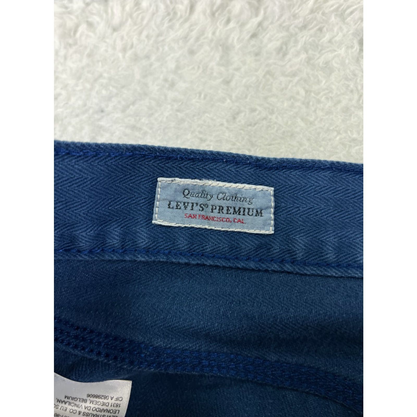 Levi's Levis Jeans Mens 31 Blue Denim Straight Carpenter Herringbone 30x29 Jeans Size US 31 - 6 Thumbnail