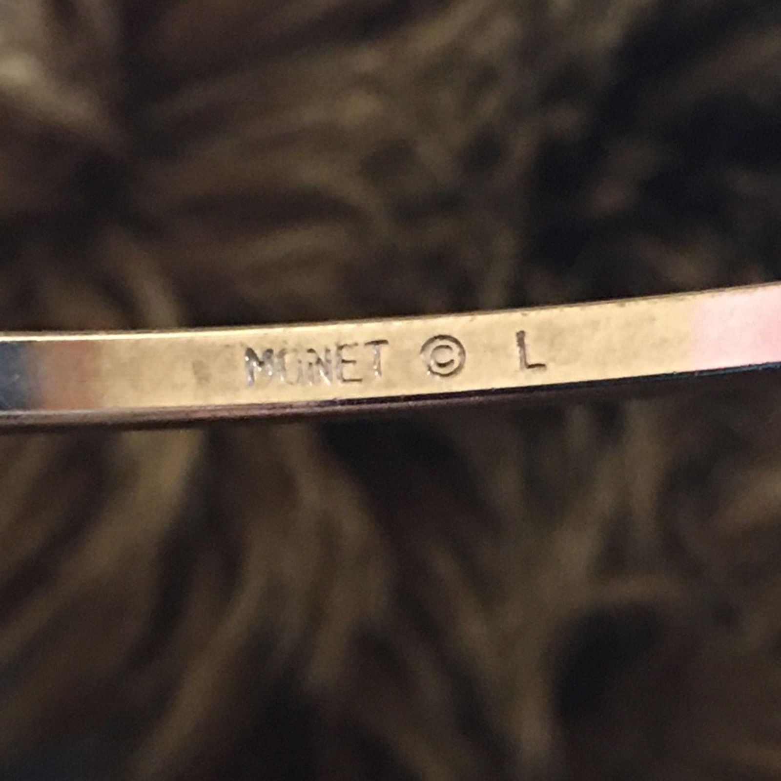Monet Vintage Monet diamond cut silver tone bangle Size ONE SIZE - 6 Thumbnail
