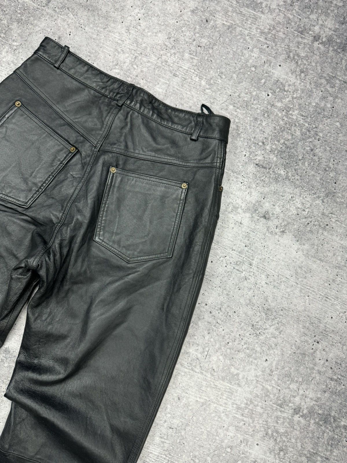 Genuine Leather × Vintage Vintage 90’s Y2K Style Casual Cowboy Genuine Leather Pants Size US 30 / EU 46 - 20 Thumbnail