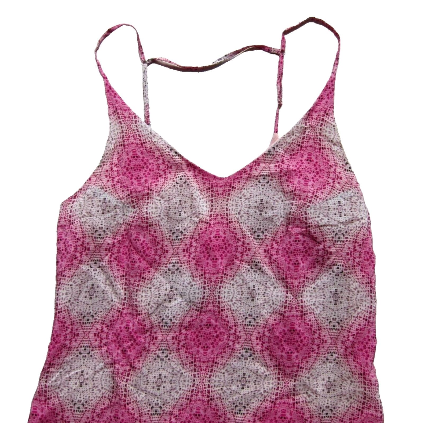 Anthropologie Charlie Jade Anthropologie 100% Silk Pink Blue Tunic Tank Slip Dress S/P Women Size S / US 4 / IT 40 - 4 Thumbnail