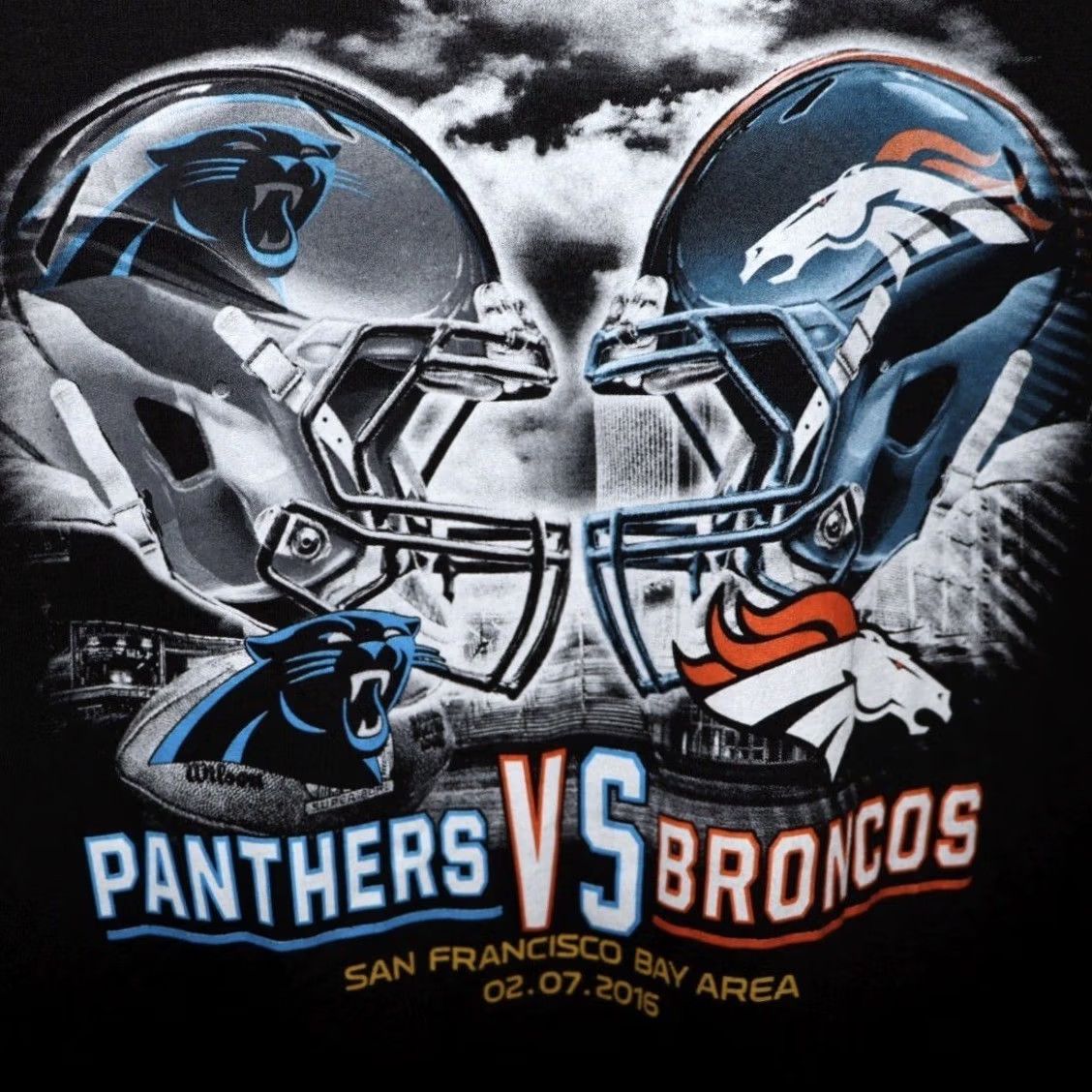Delta Super Bowl T Shirt Size L Mens Panthers Broncos 2016 Delta Pro Weight Top NFL Theme Black Crew Neck Short Sleeve Size US L / EU 52-54 / 3 - 4 Thumbnail