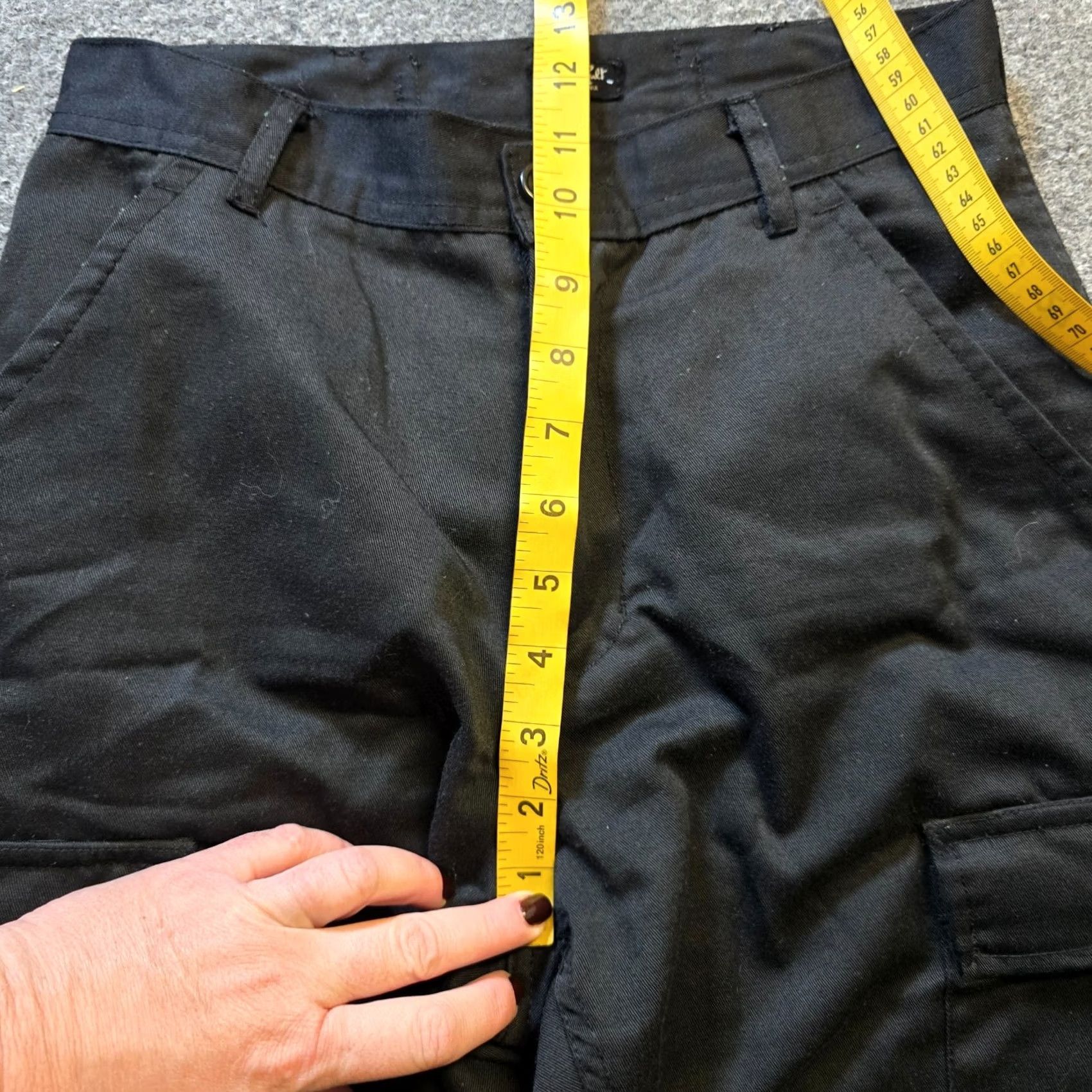 Vintage John Galt Pants Womens One Size Black Cargo Adjustable Straight Leg Casual Basic Size 42" / US 20 - 6 Thumbnail