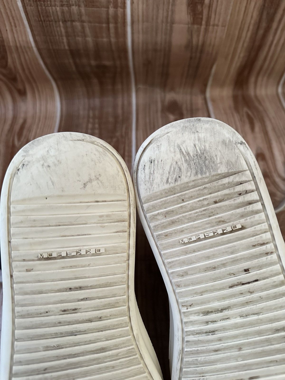 Rick Owens Rick Owens DRKSHDW Canvas Ramones Black Milk Low tops Size US 8.5 / IT 38.5 - 24 Thumbnail