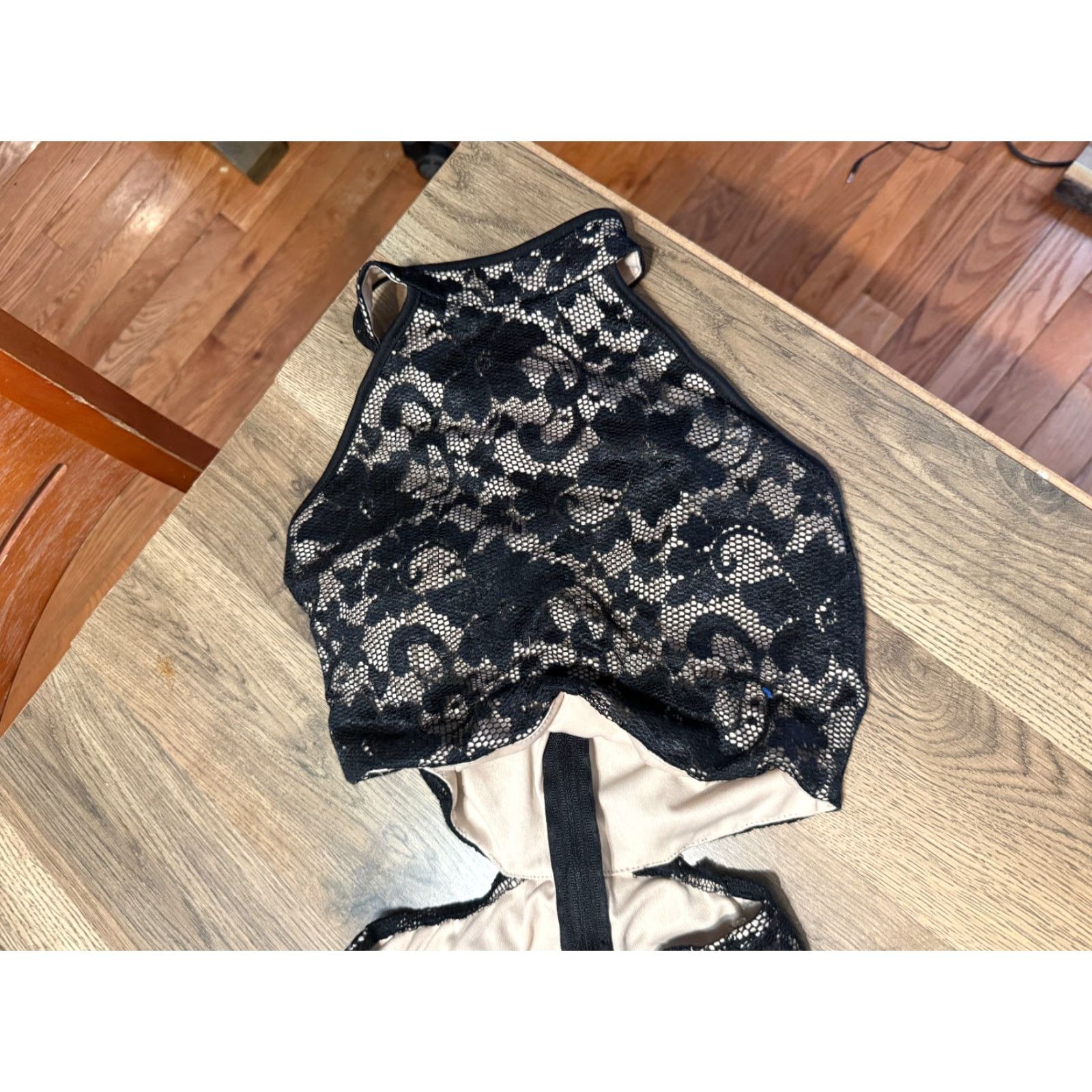 Vintage Emerald Sundae Dress Womens Small Black Tan Floral Lace Sleeveless Open Cut-Out Maxi Dress Size S / US 4 / IT 40 - 4 Thumbnail