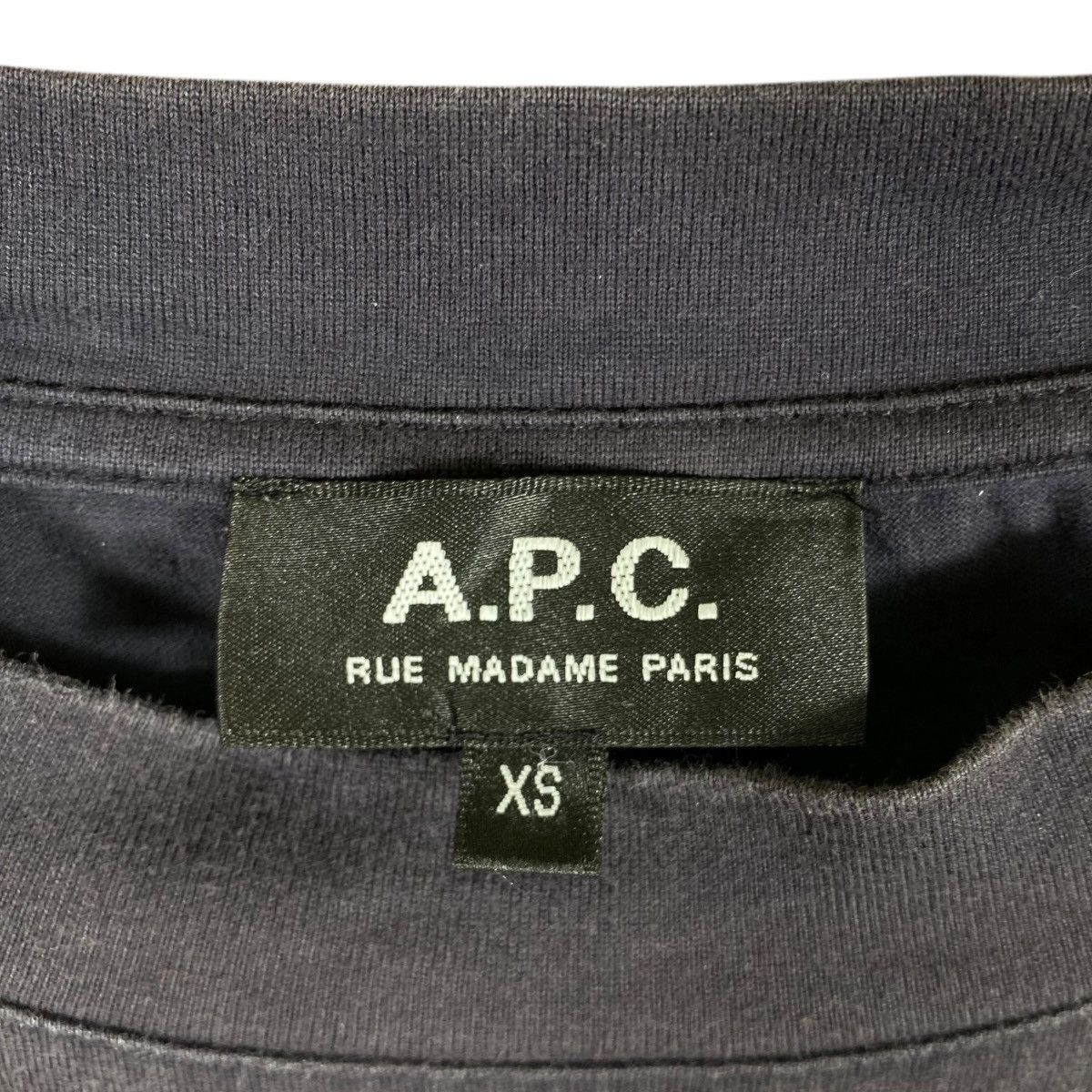 A.P.C. × Japanese Brand A.P.C. Rue Madame Paris Spellout Logo Faded Tee Shirt Size US XS / EU 42 / 0 - 6 Thumbnail