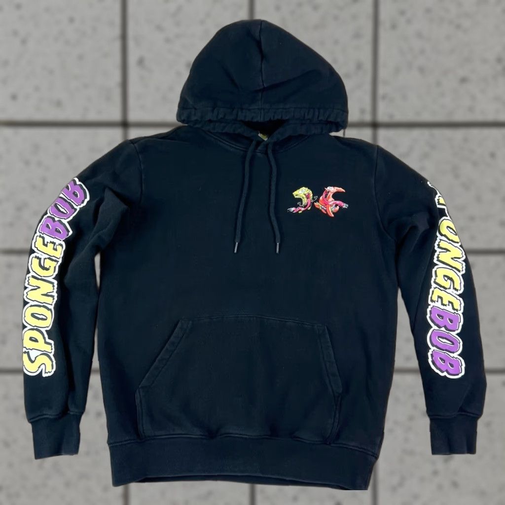 H&M H&M Mens Hoodie Graphic Print Krabby Patty Spongebob Black 90s Pullover Size M Size US M / EU 48-50 / 2 - 1 Thumbnail