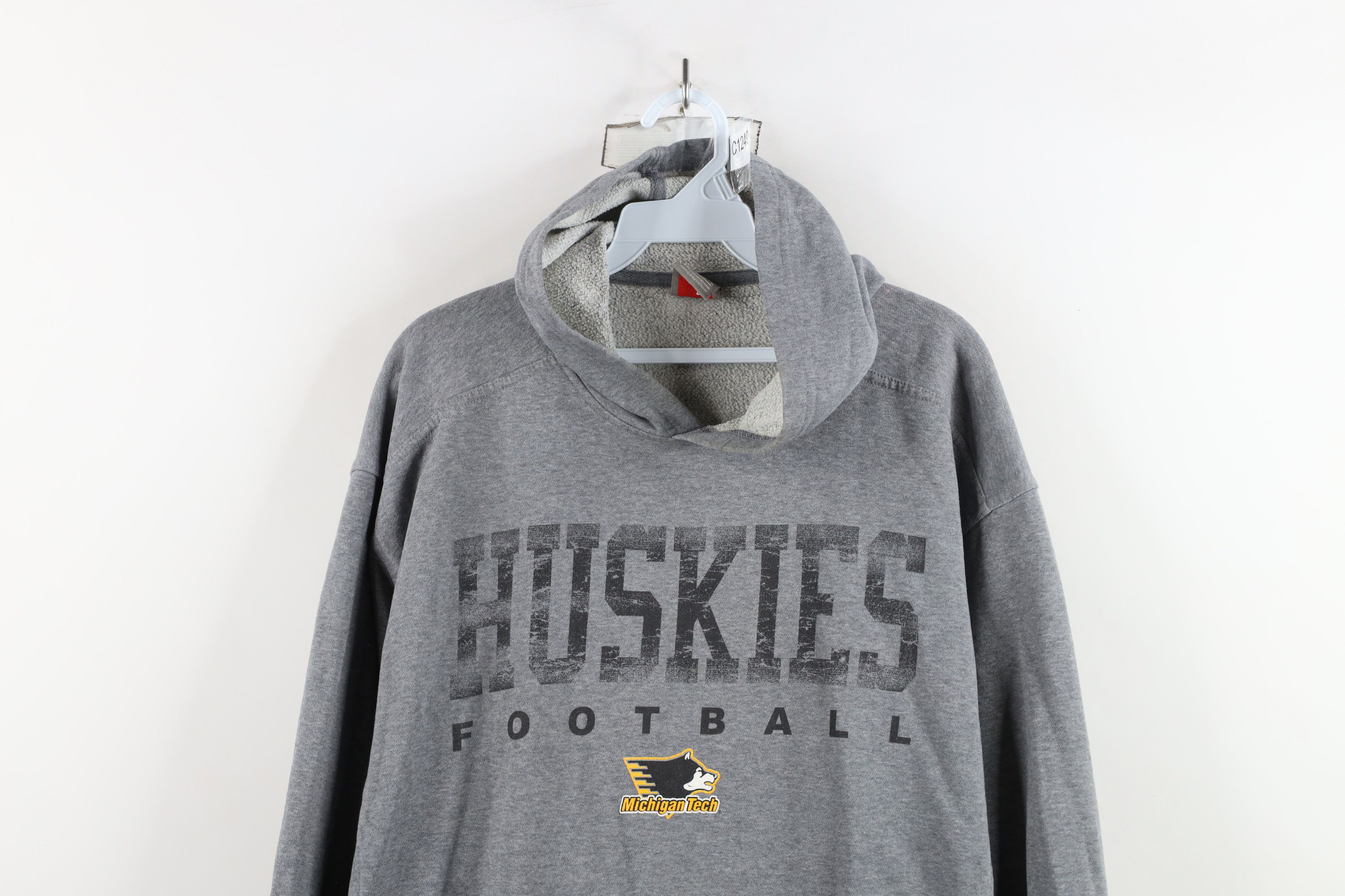 Nike × Vintage Vintage Nike Swoosh Michigan Tech University Football Hoodie Size US M / EU 48-50 / 2 - 2 Thumbnail